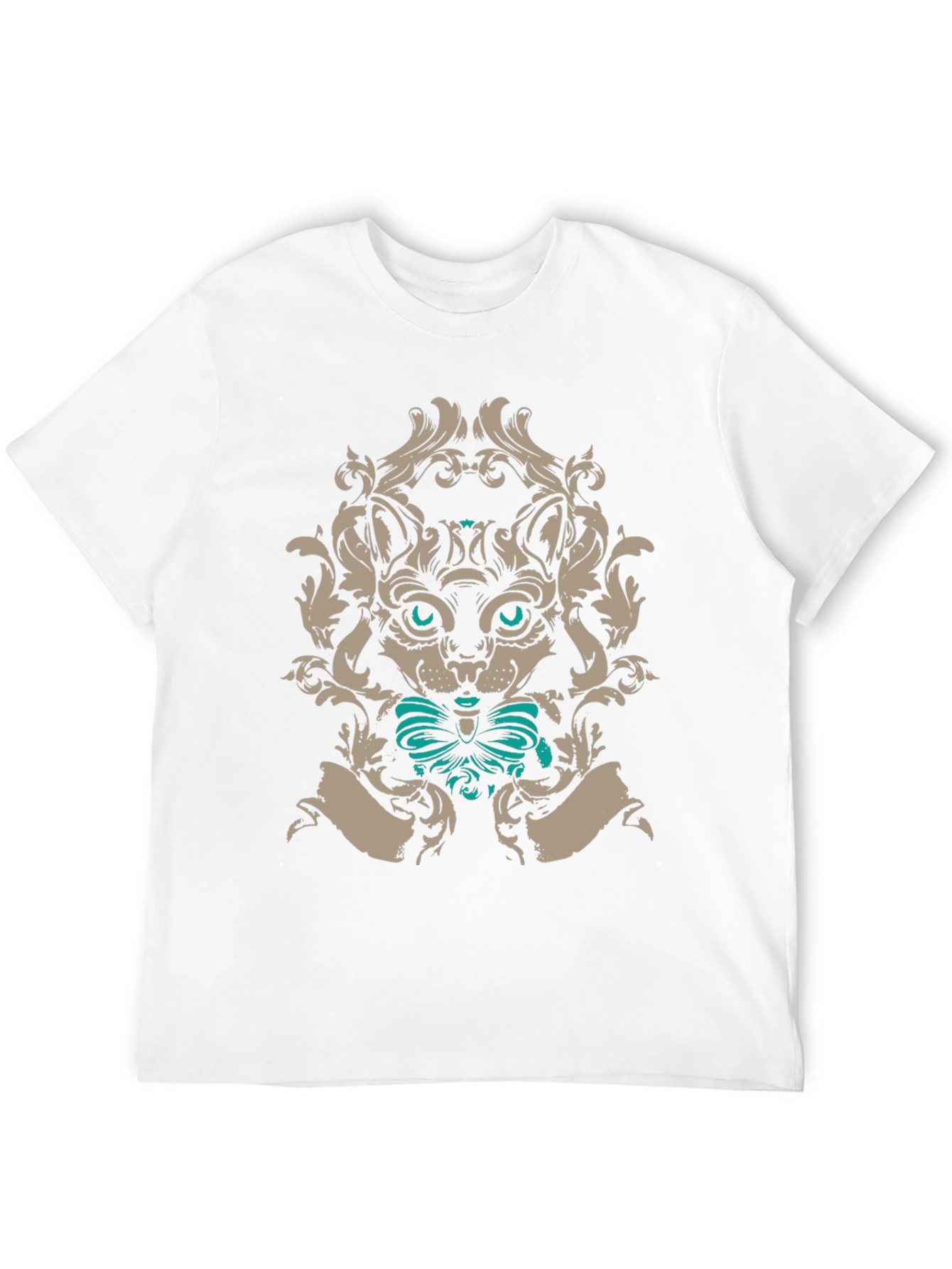 Cat T-Shirt: Baroque Cat with Bowtie