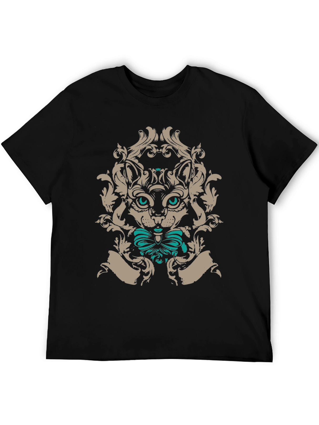 Cat T-Shirt: Baroque Cat with Bowtie