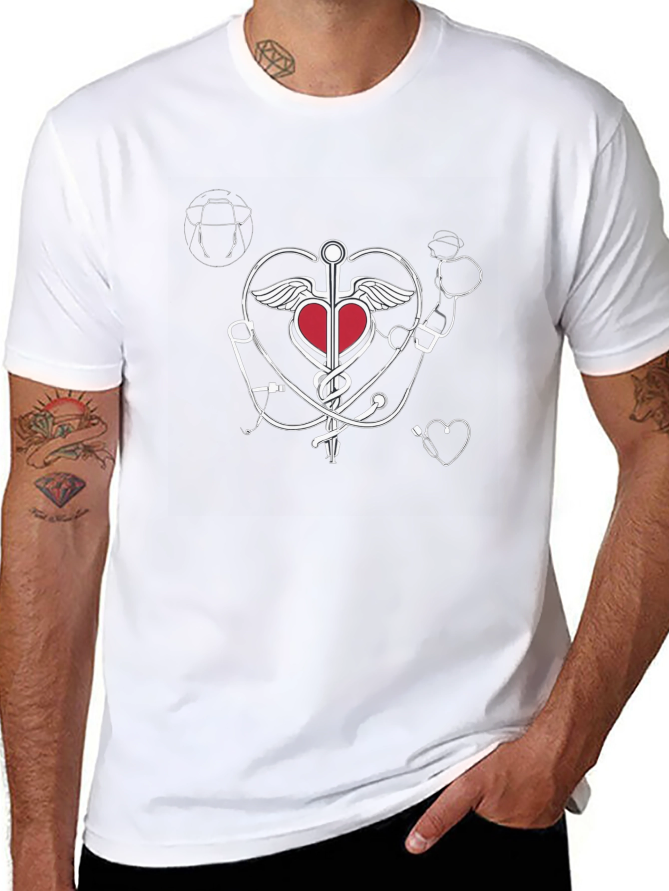 Heartbeat Stethoscope Graphic Tee