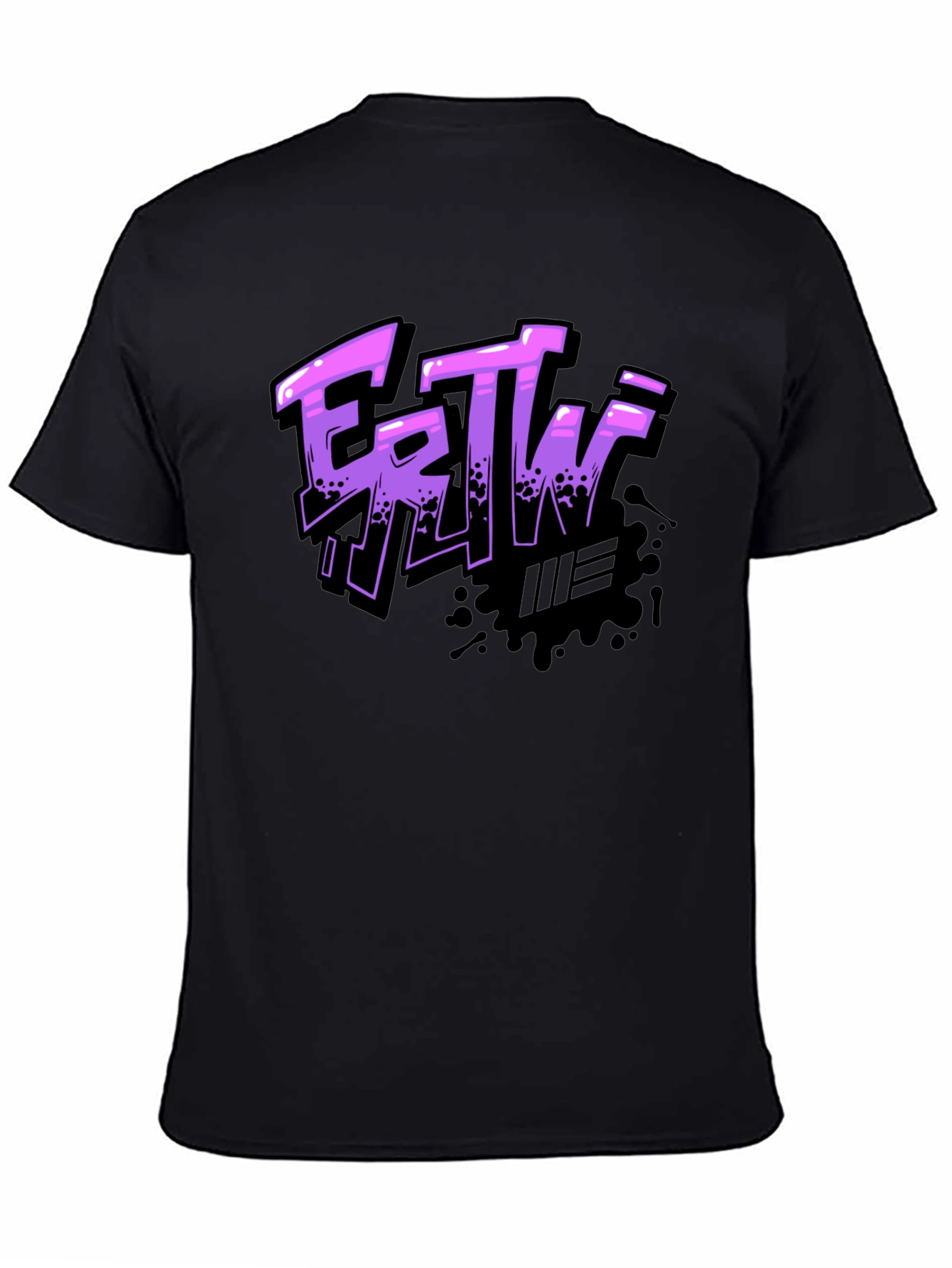 Ertw Graphic Print Black T-Shirt