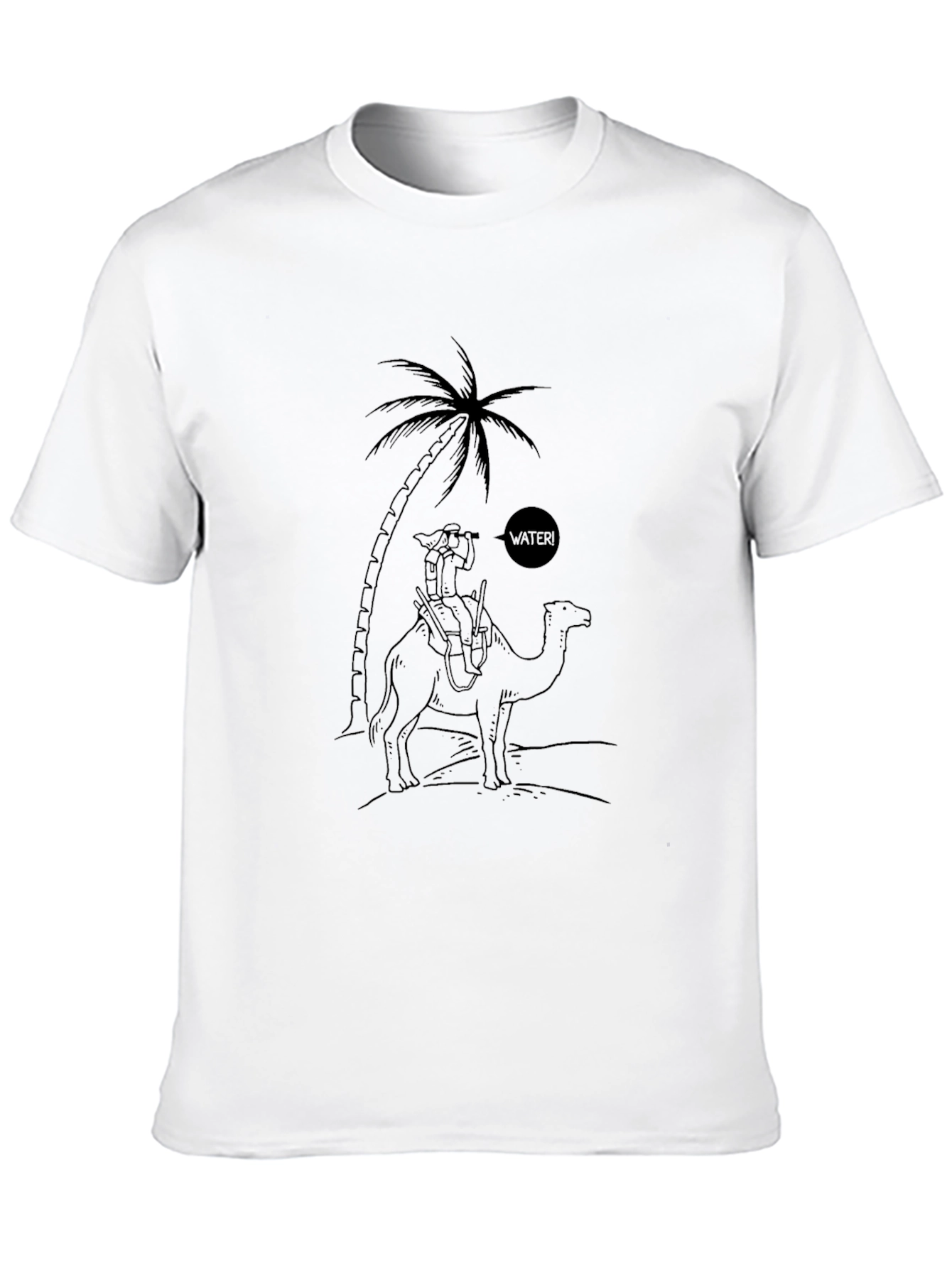 Camel Desert Water Graphic T-Shirt