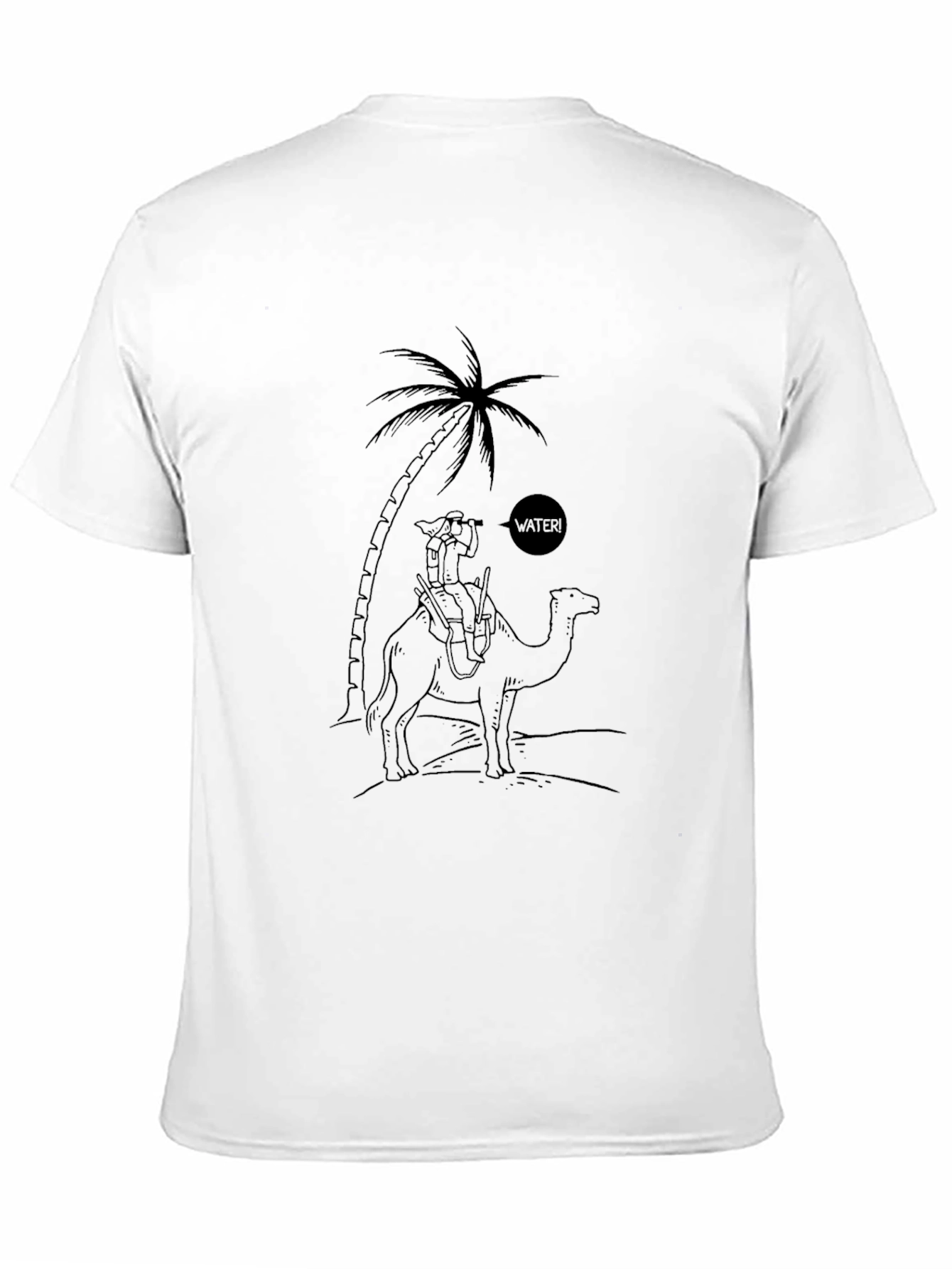 Camel Desert Water Graphic T-Shirt