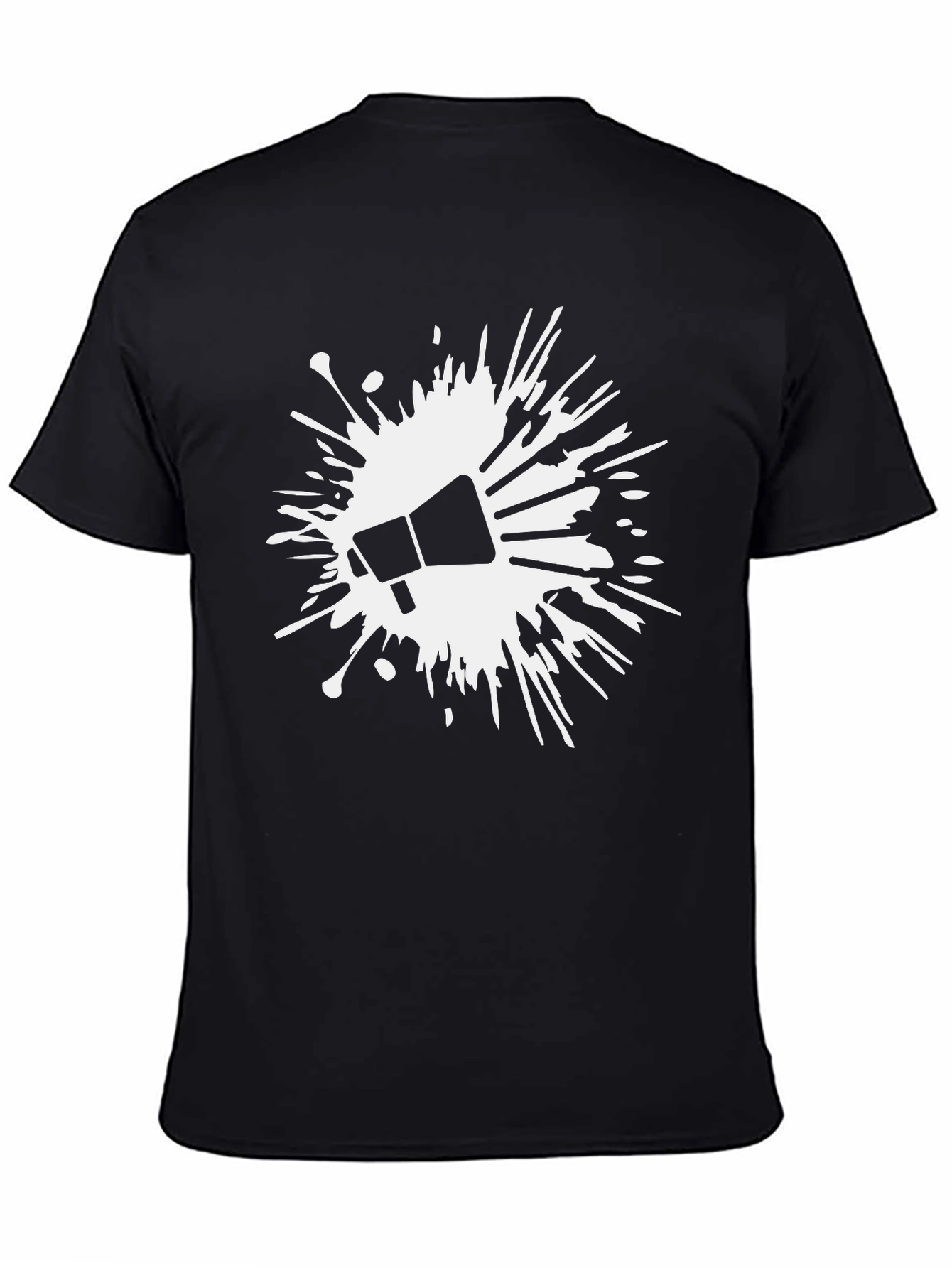 Statement Tee: Megaphone Splash Graphic Black T-Shirt