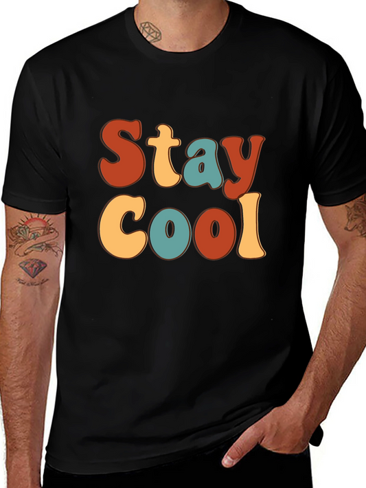 Retro Stay Cool Graphic Tee - Vintage Style Cotton T-Shirt