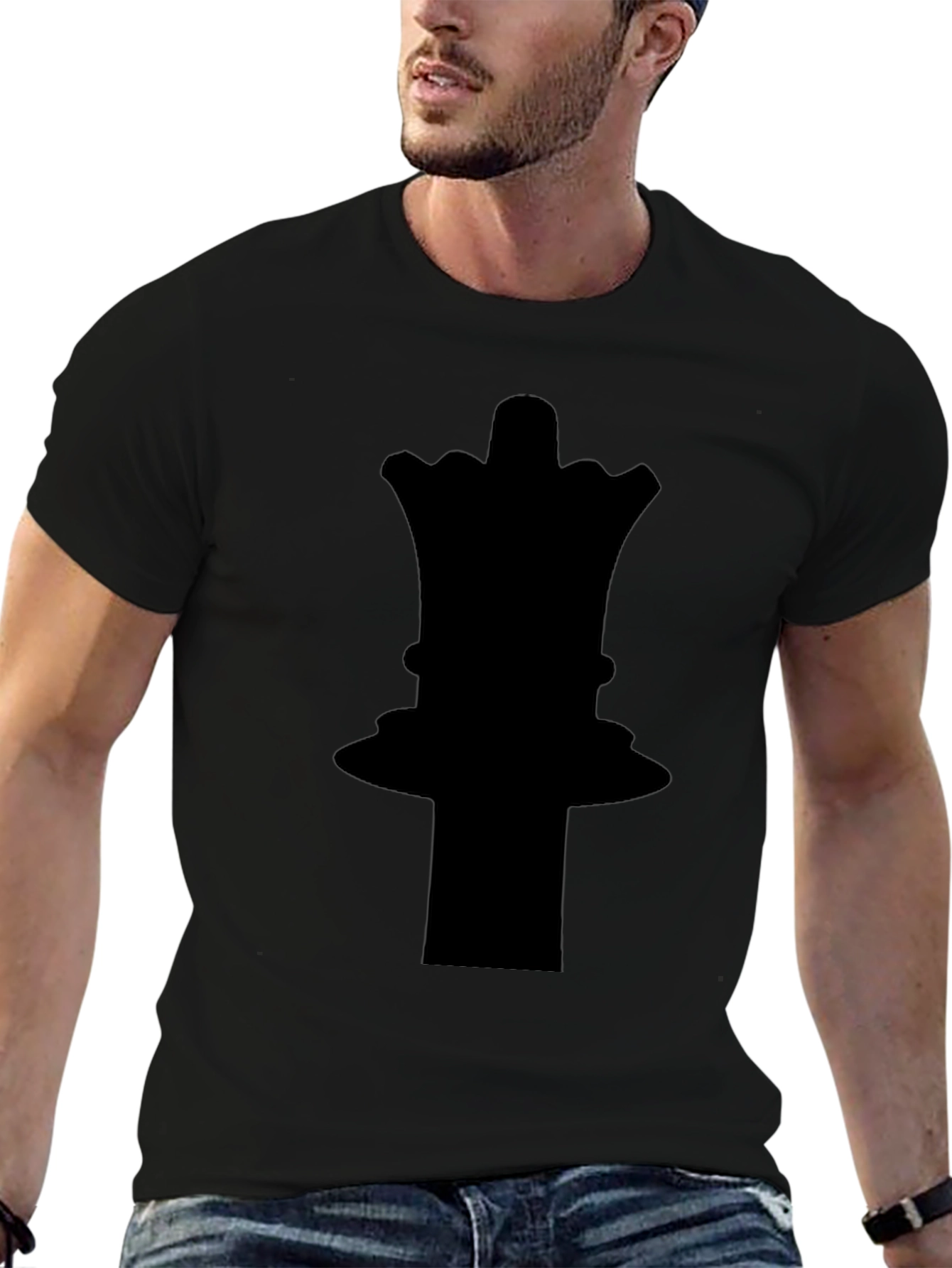Chess Queen Graphic Tee - Black Cotton T-Shirt