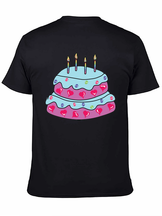 Birthday Cake Graphic Tee - Fun & Festive T-Shirt