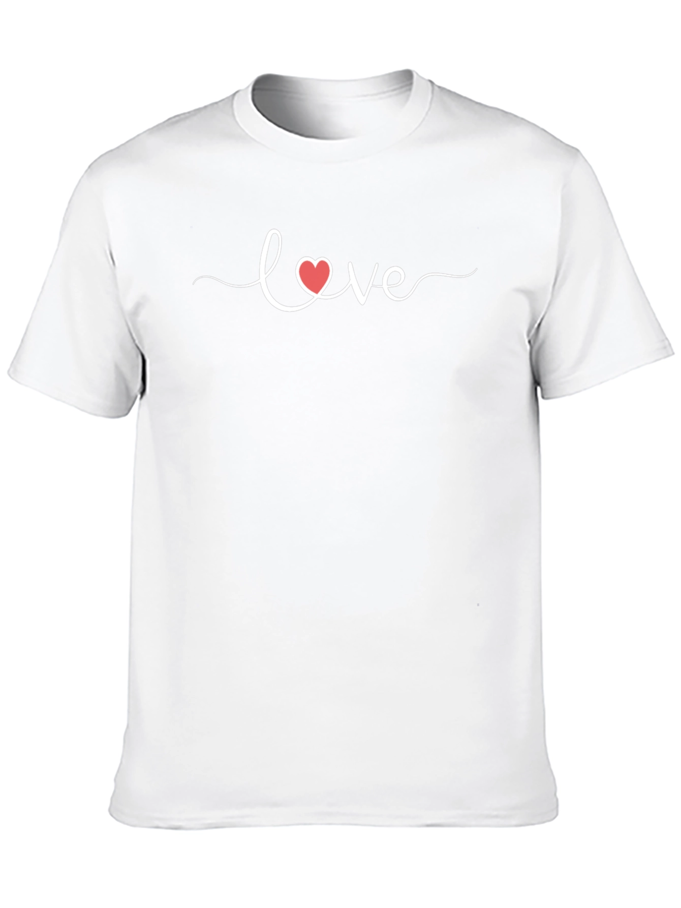 Love Heart Graphic Black T-Shirt