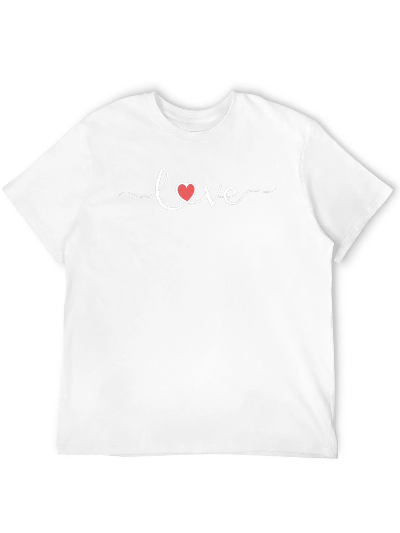 Love Heart Graphic Black T-Shirt