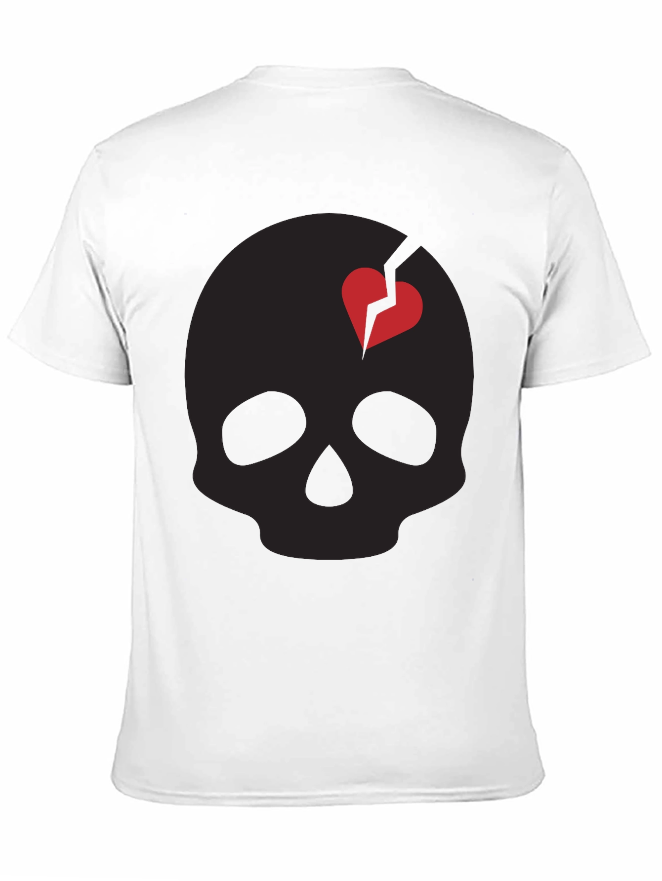 Skull With Broken Heart Graphic Tee