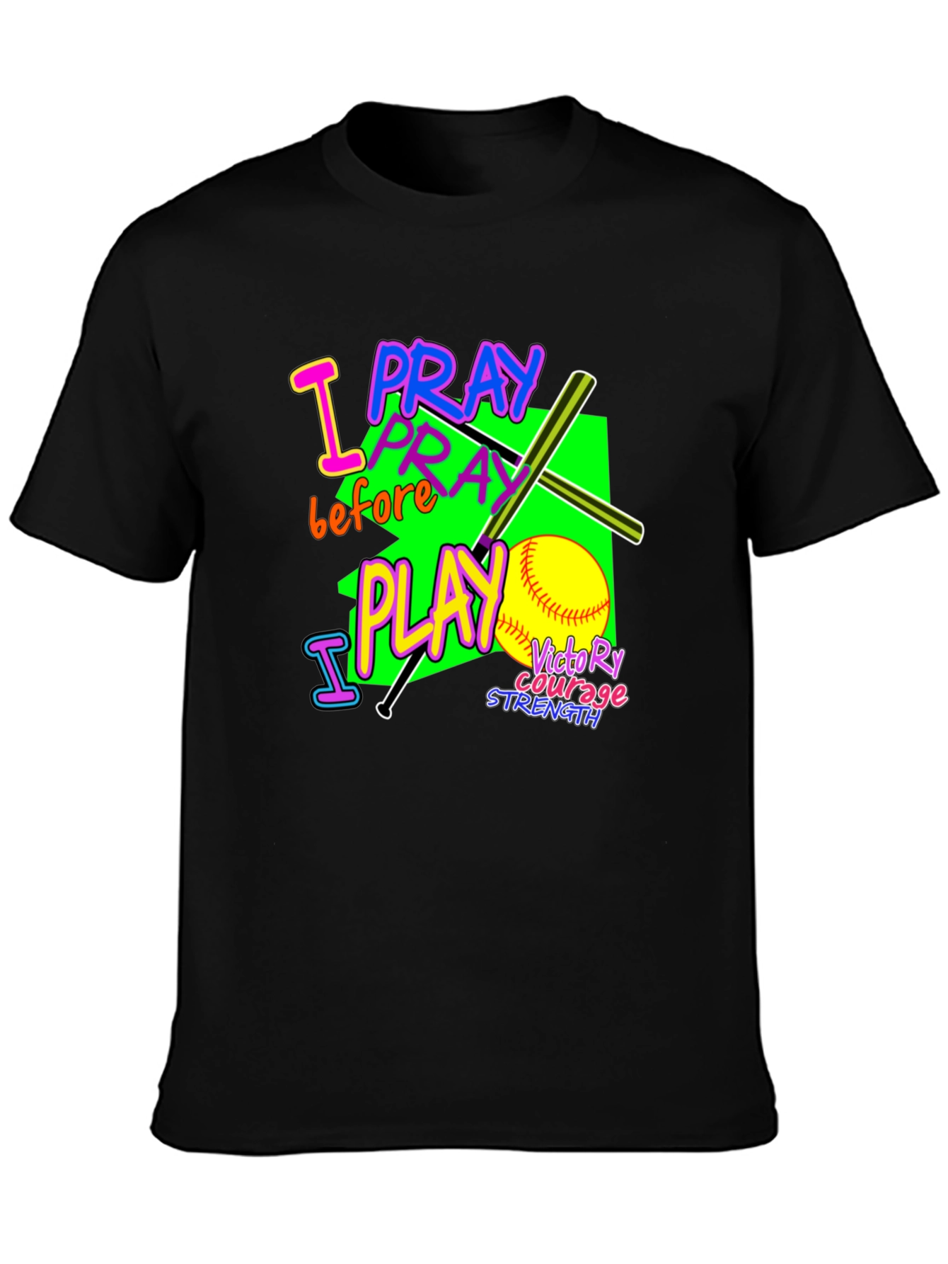 I Pray Before I Play Graphic T-Shirt