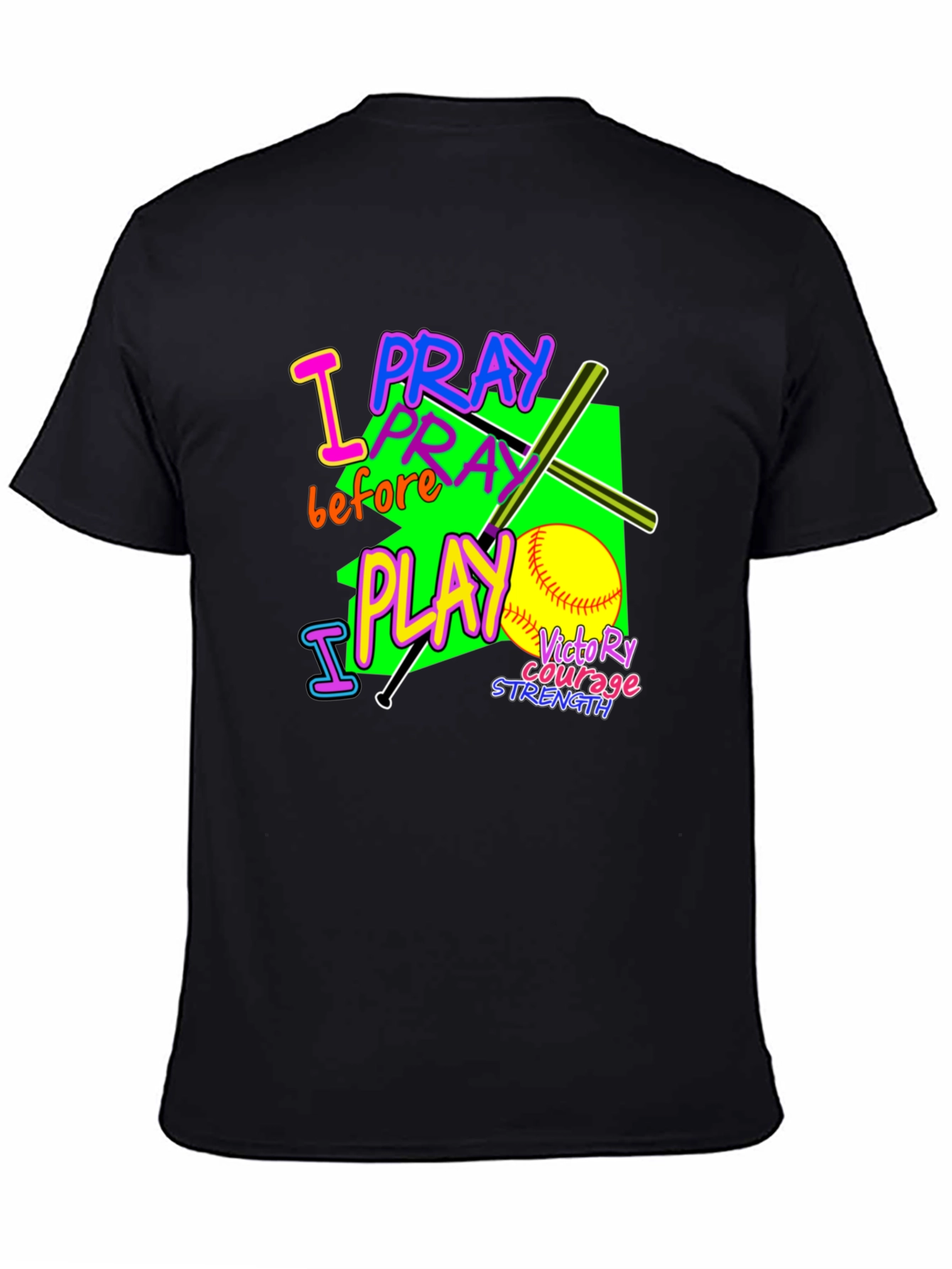 I Pray Before I Play Graphic T-Shirt