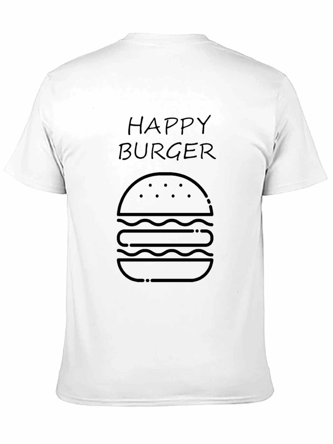 Happy Burger Graphic Tee - Black