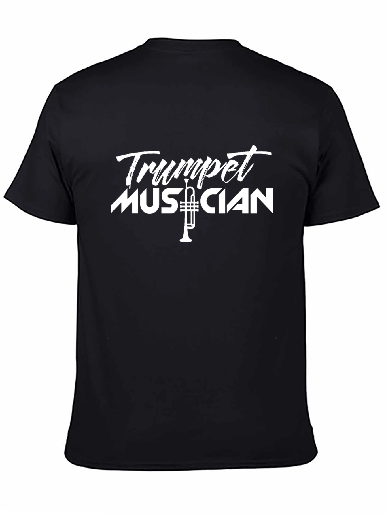 Trumpet Musician Graphic Tee - Black
