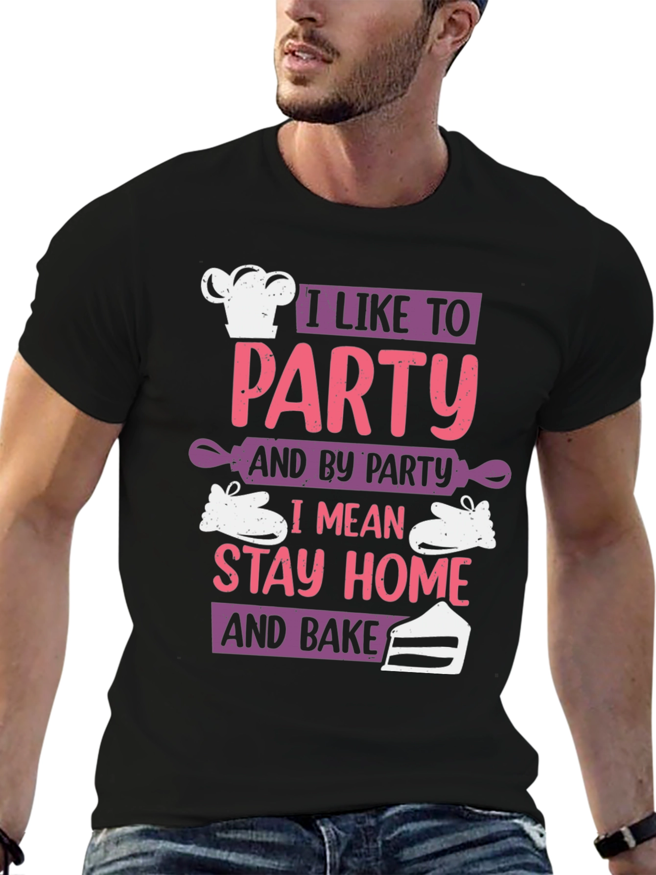 I Like To Party and Bake Graphic T-Shirt
