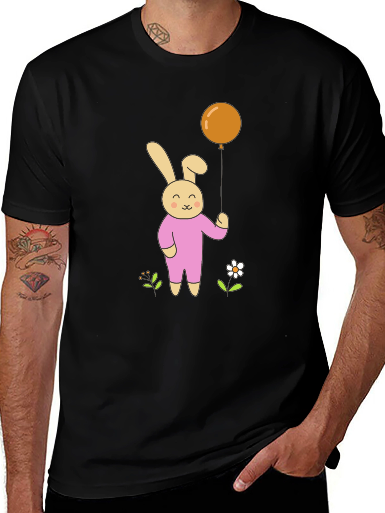 Bunny with Balloon Graphic Tee
