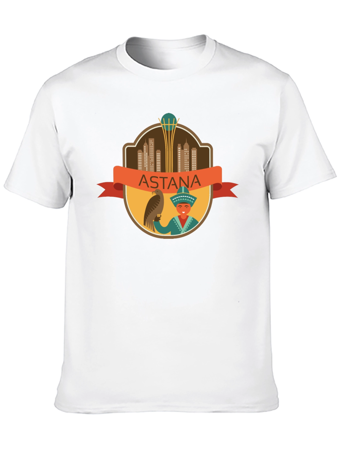 Astana City T-Shirt - Black Cotton Graphic Tee