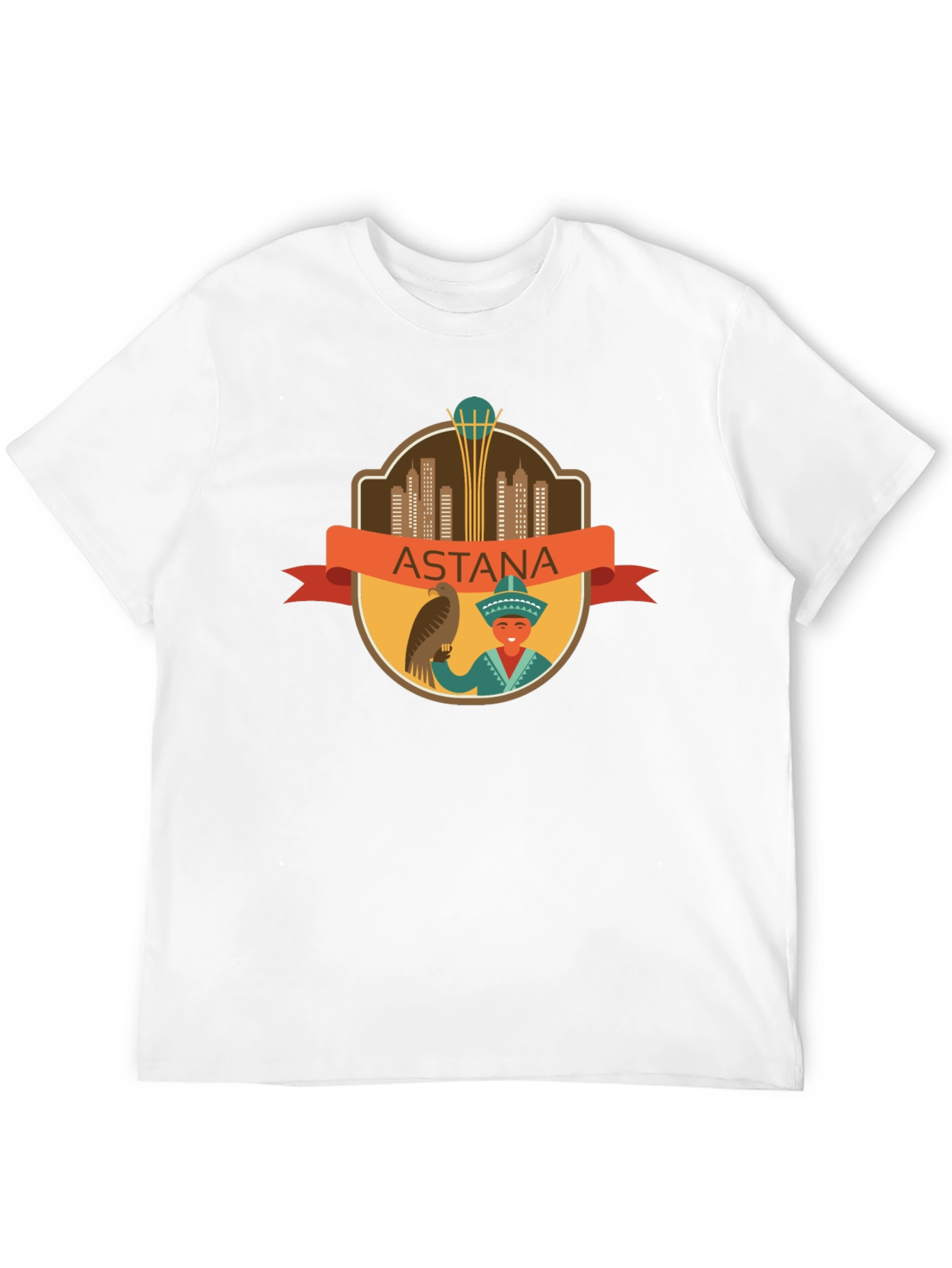 Astana City T-Shirt - Black Cotton Graphic Tee