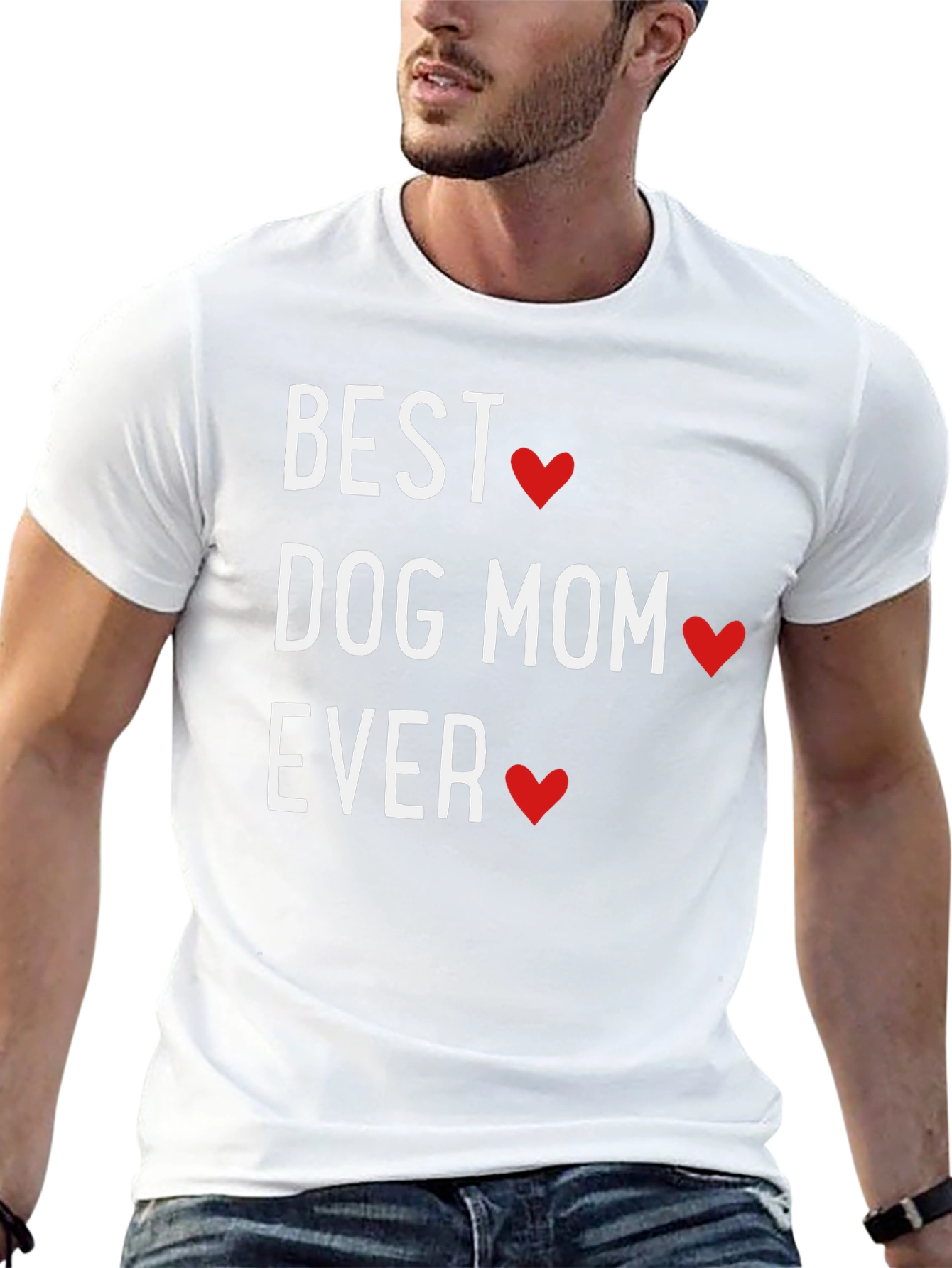Best Dog Mom Ever T-Shirt - Heart Design