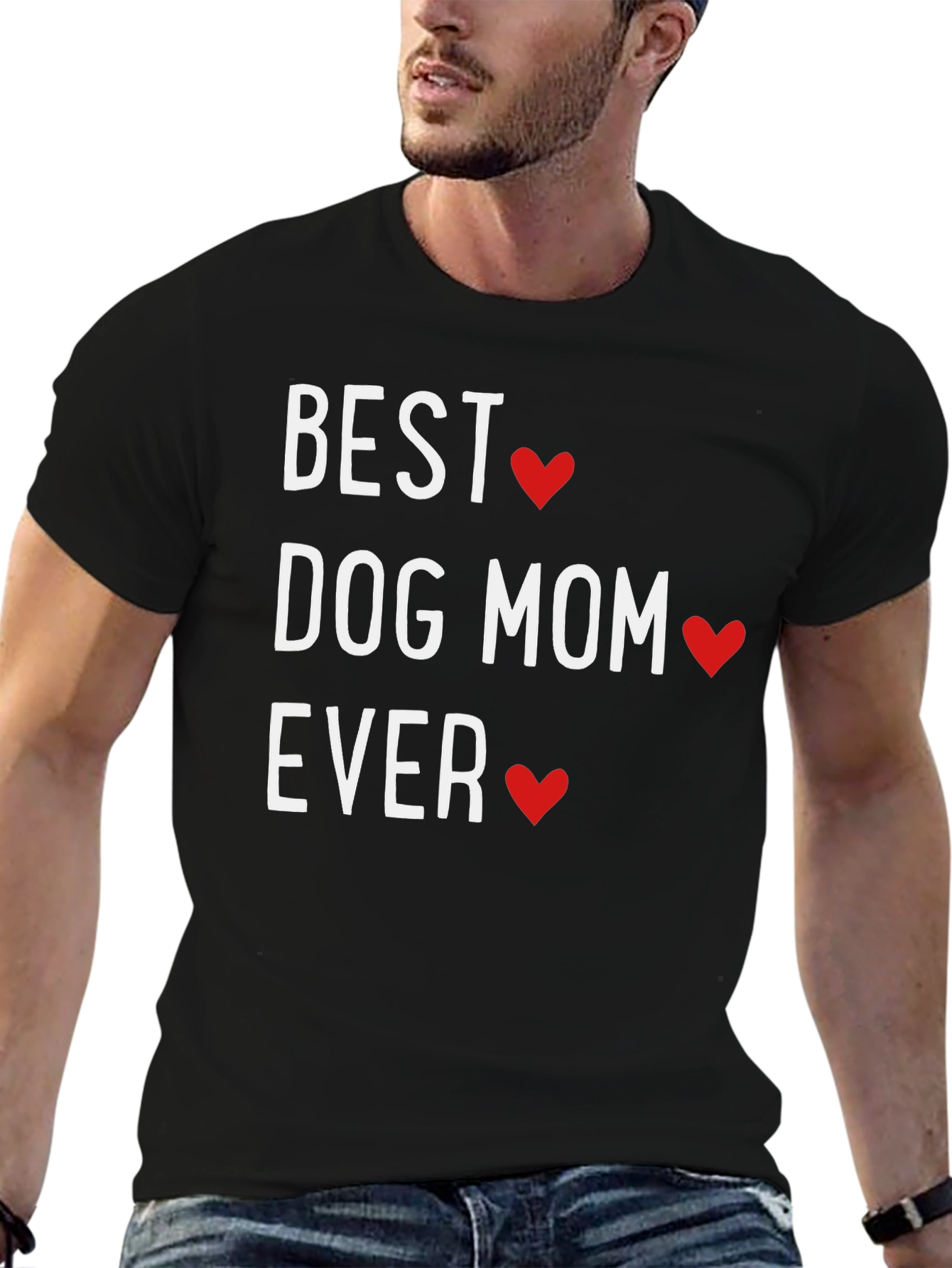 Best Dog Mom Ever T-Shirt - Heart Design