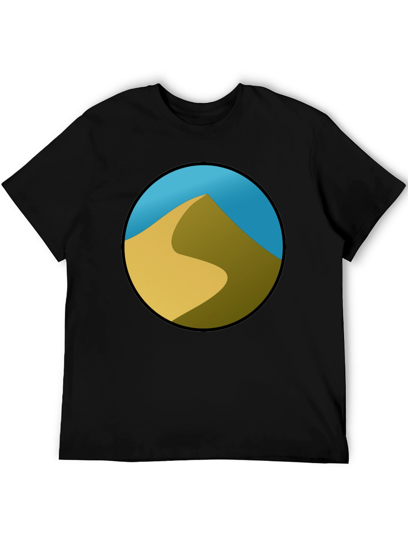 Desert Dune Graphic Black T-Shirt
