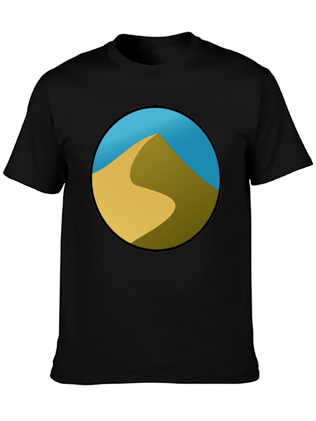 Desert Dune Graphic Black T-Shirt
