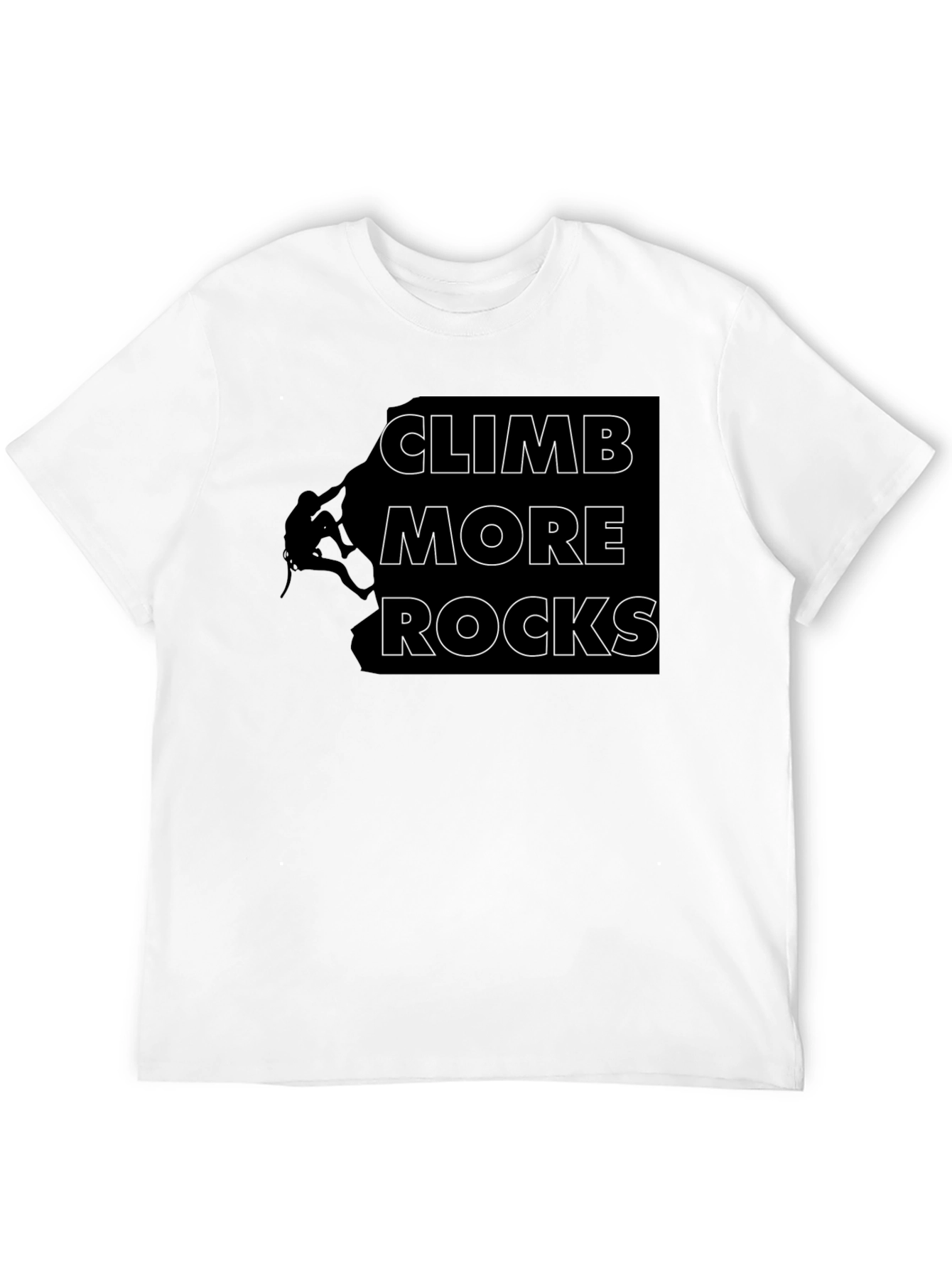 Climb More Rocks Graphic T-Shirt - Black