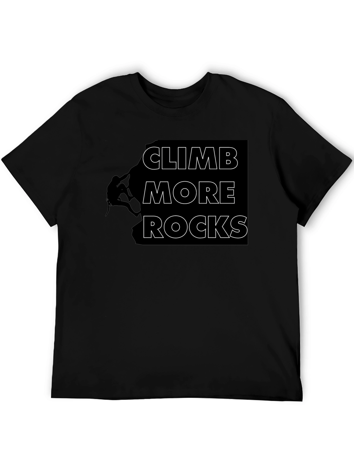 Climb More Rocks Graphic T-Shirt - Black