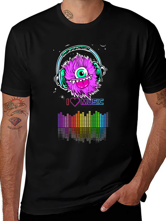 Monster Music Lover Graphic T-Shirt