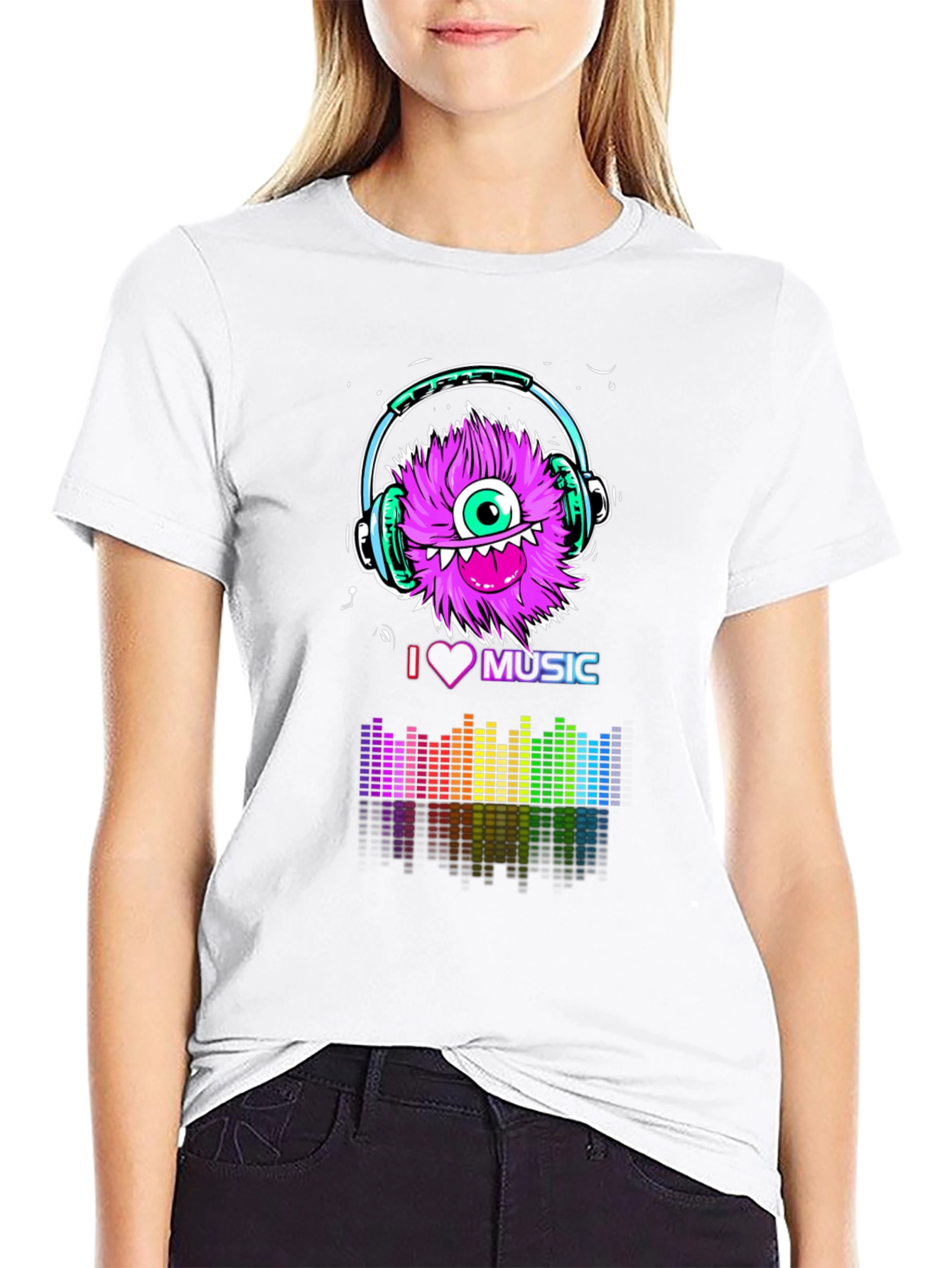 Monster Music Lover Graphic T-Shirt