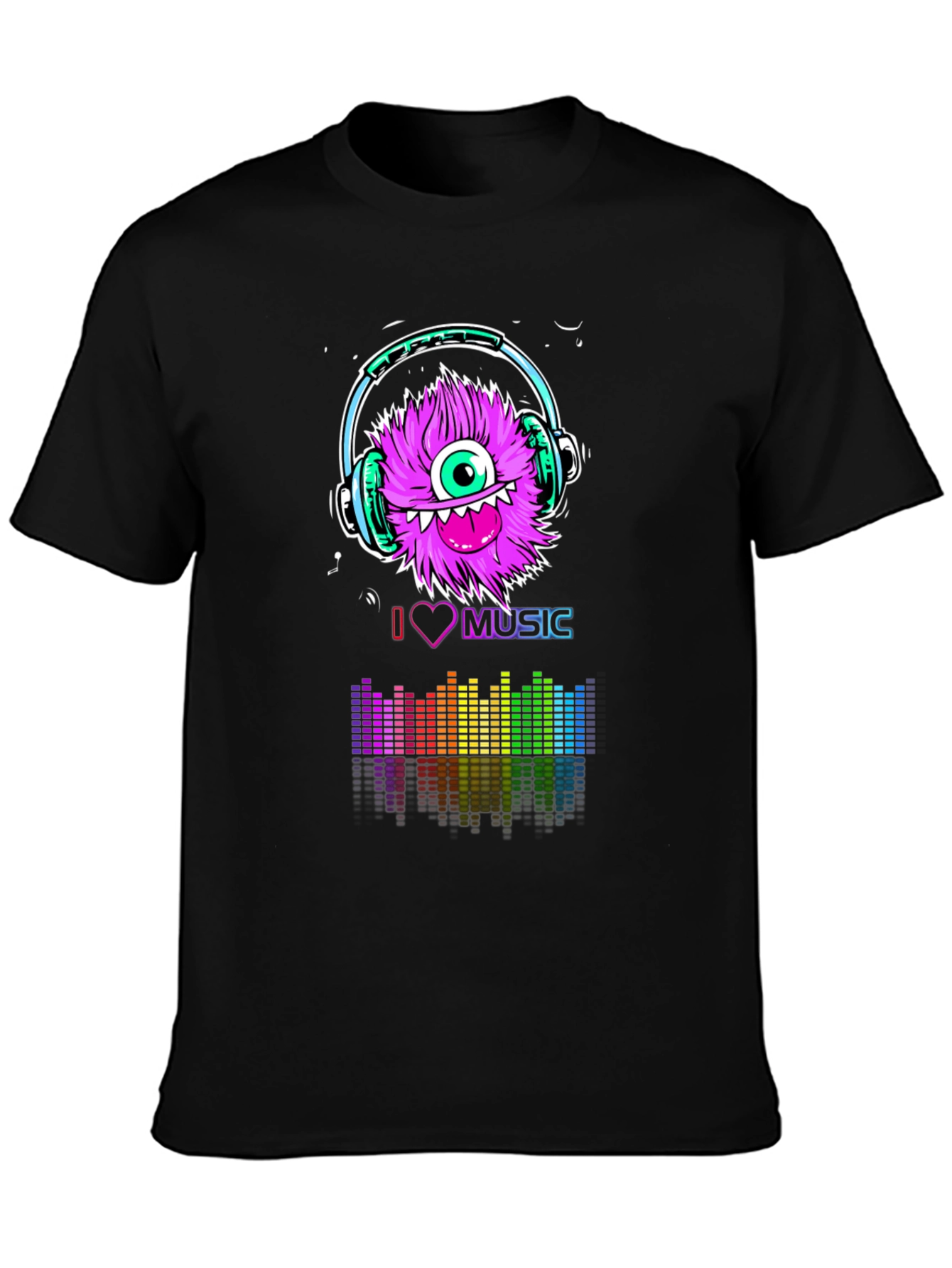 Monster Music Lover Graphic T-Shirt