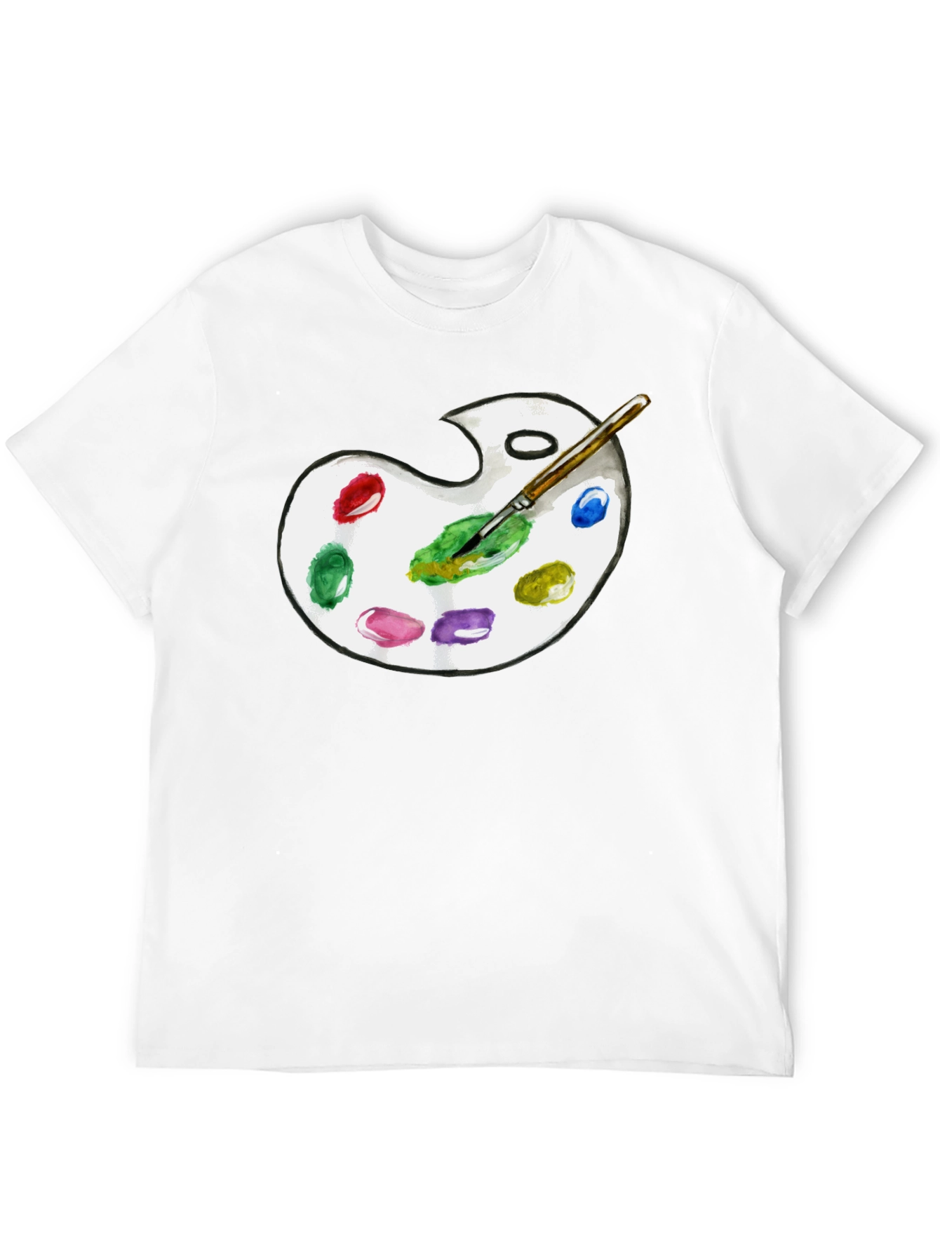 Artist Palette Graphic T-Shirt - Black Cotton Tee