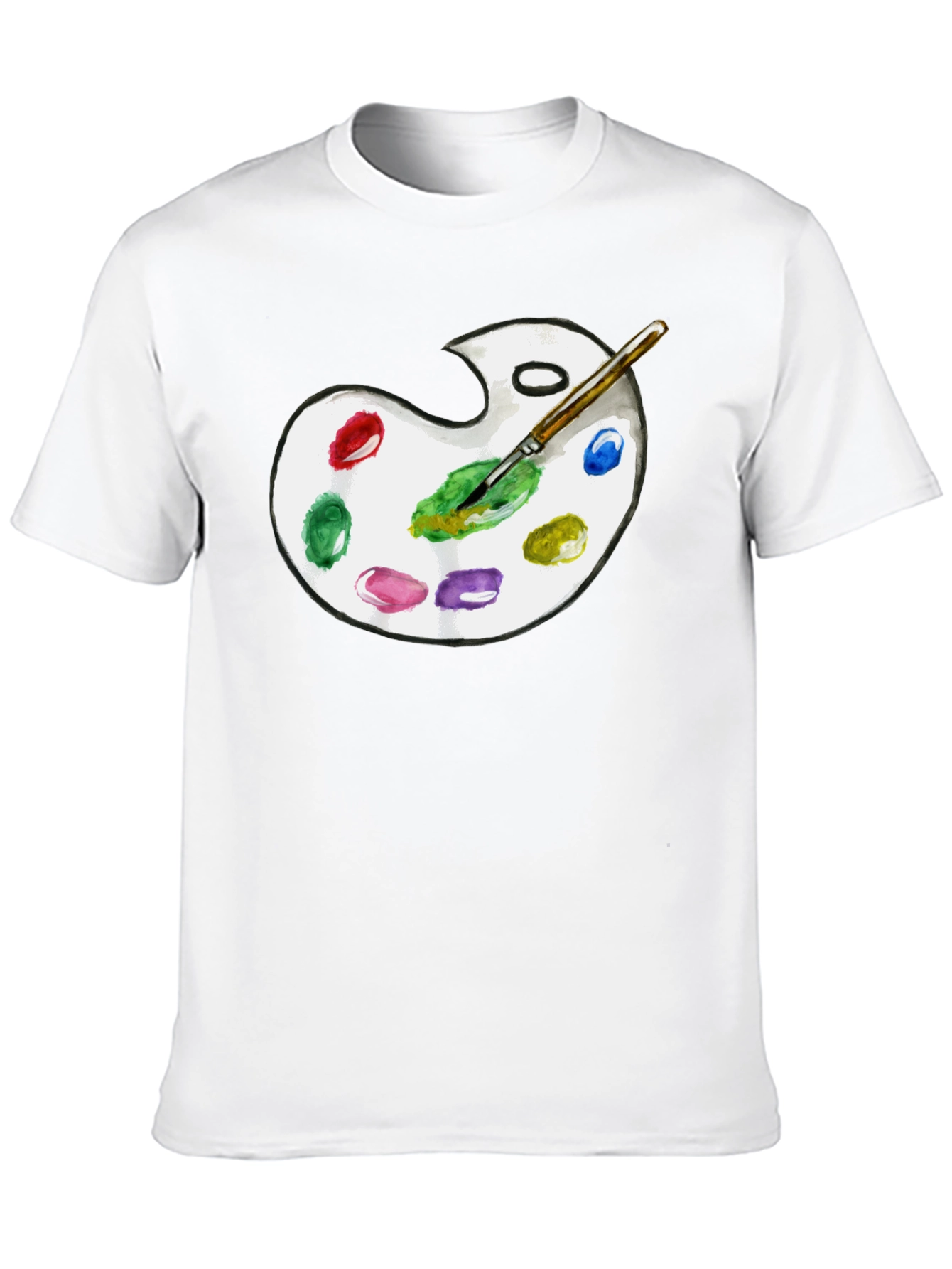 Artist Palette Graphic T-Shirt - Black Cotton Tee