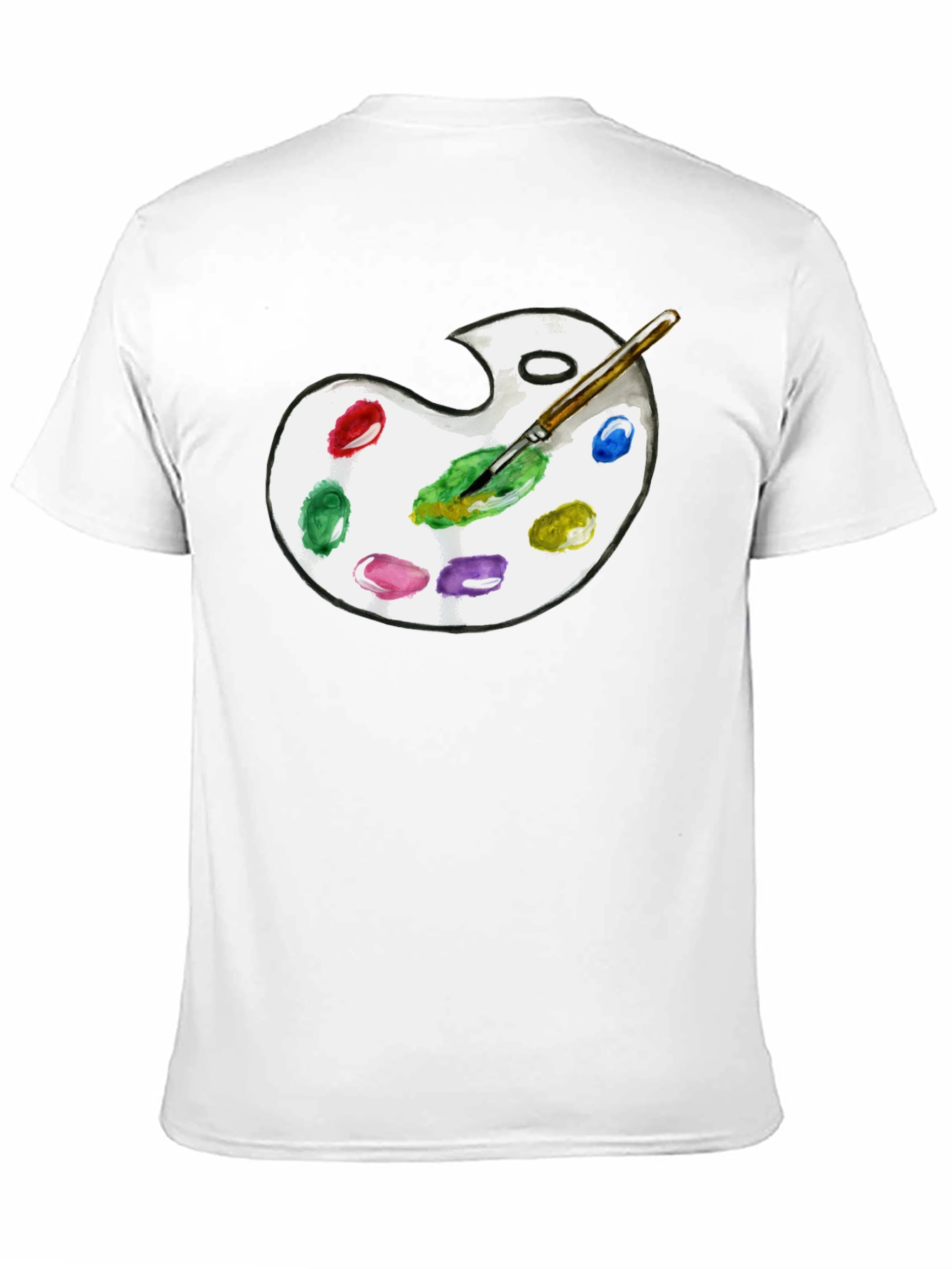 Artist Palette Graphic T-Shirt - Black Cotton Tee