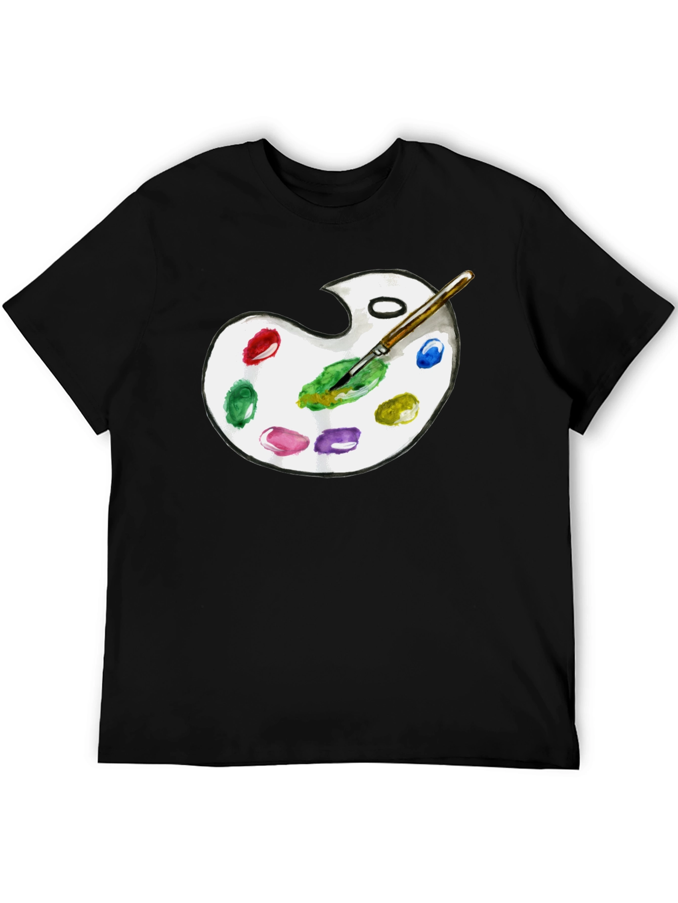 Artist Palette Graphic T-Shirt - Black Cotton Tee
