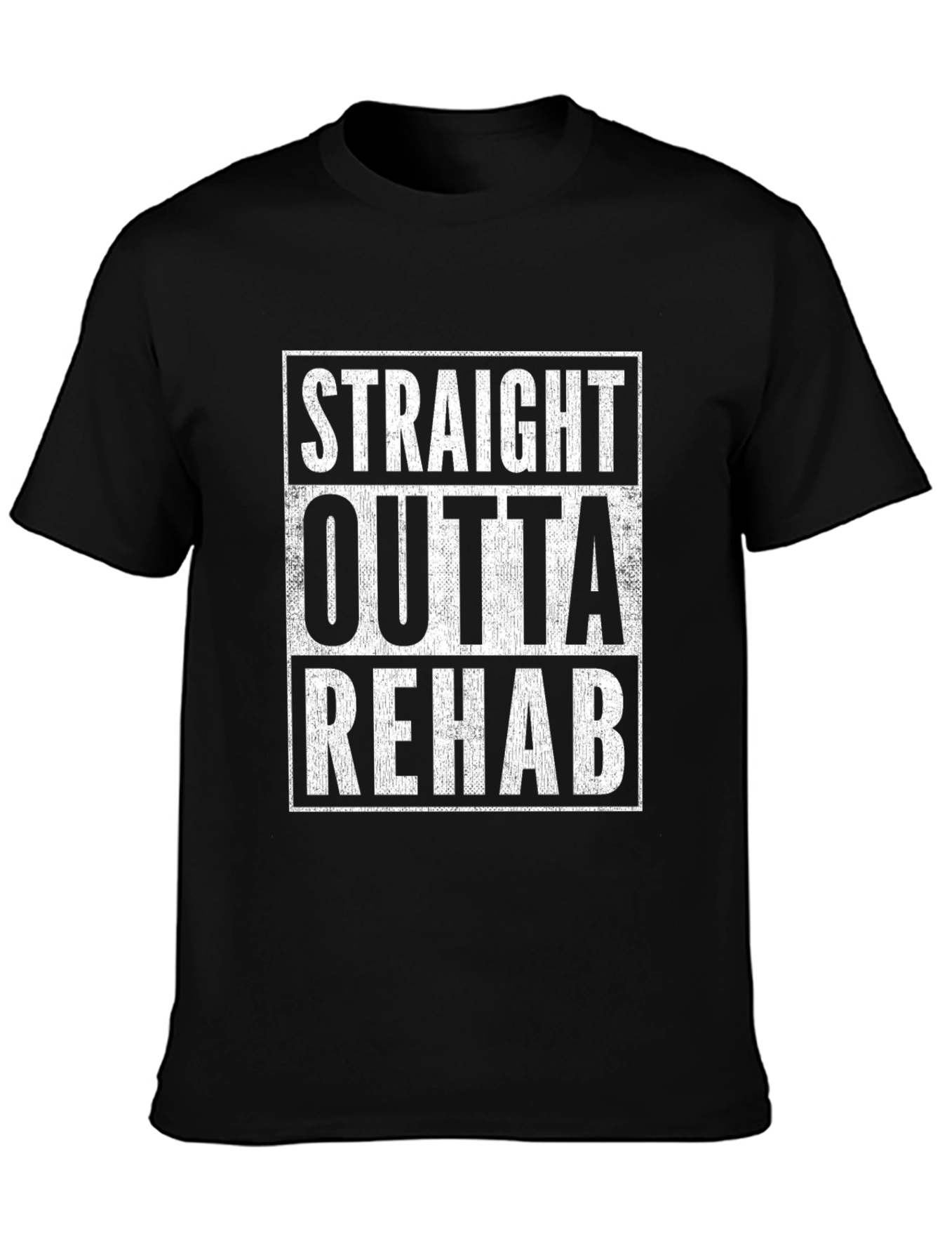 Straight Outta Rehab Graphic Tee - Black