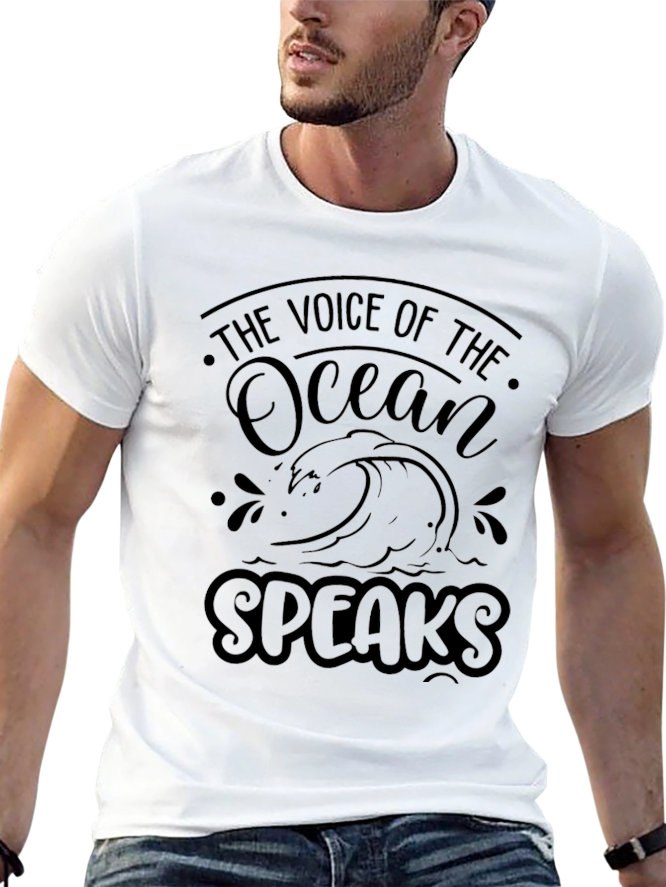 Ocean Voice Graphic T-Shirt - Black