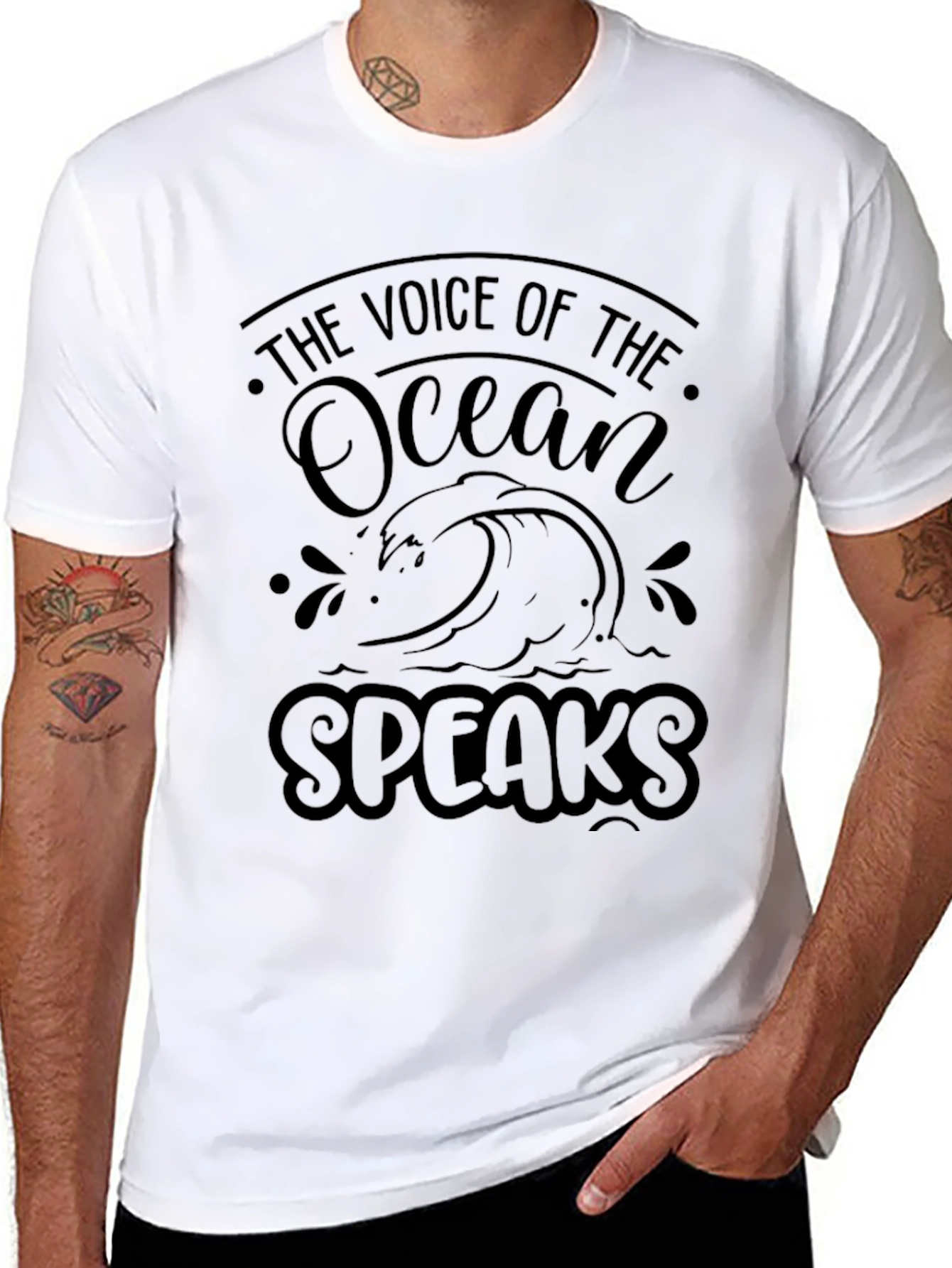 Ocean Voice Graphic T-Shirt - Black