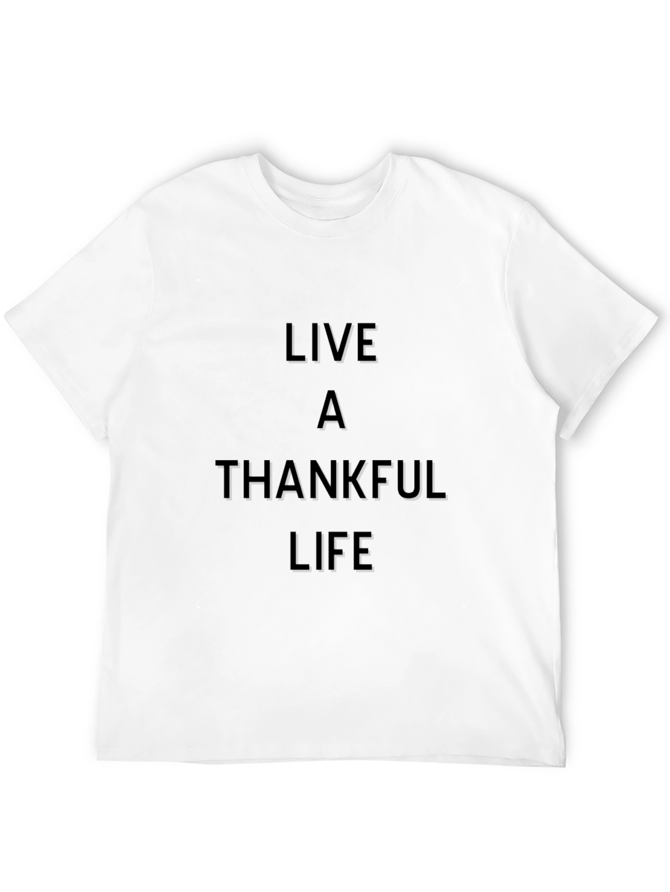 Live a Thankful Life Black T-Shirt