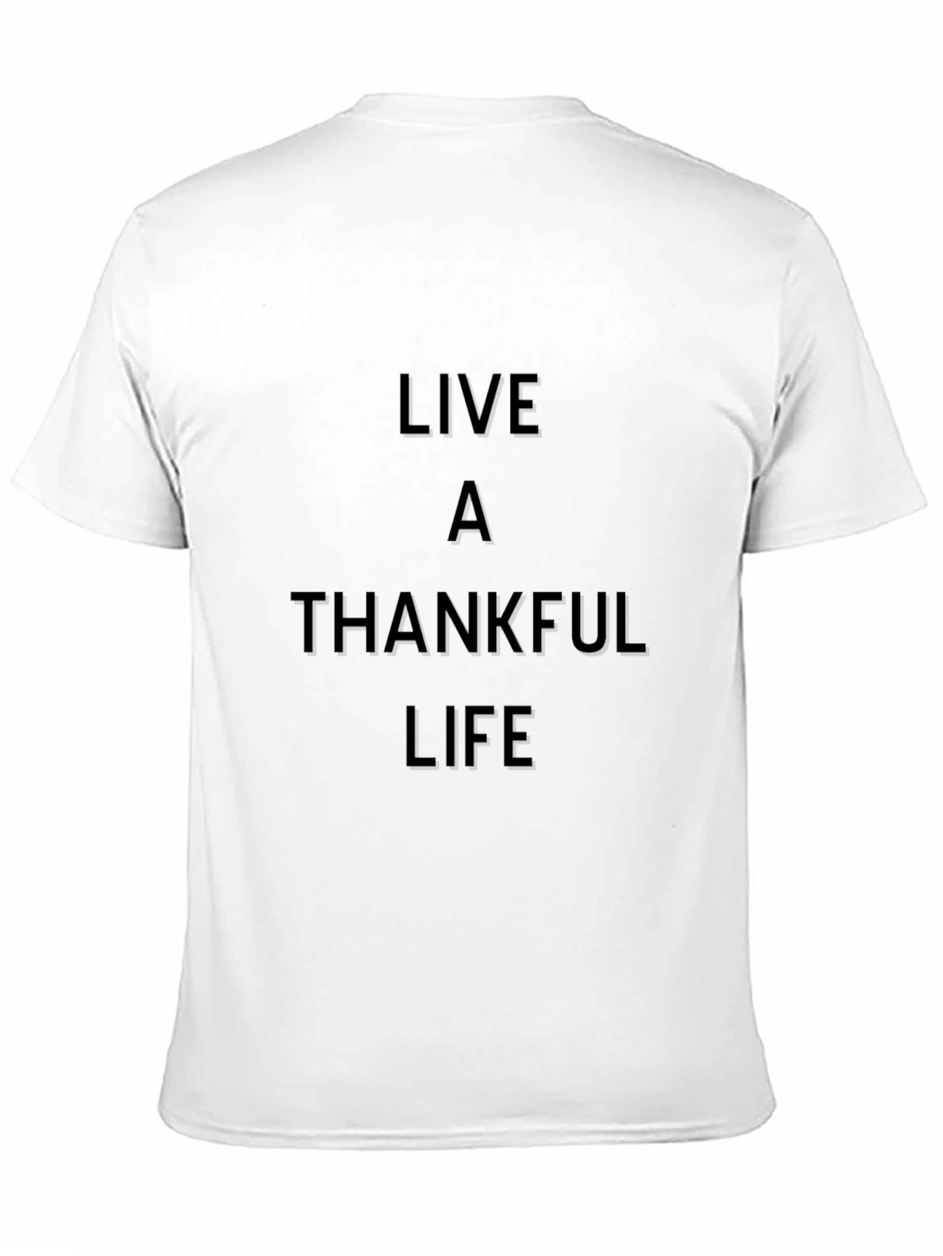 Live a Thankful Life Black T-Shirt