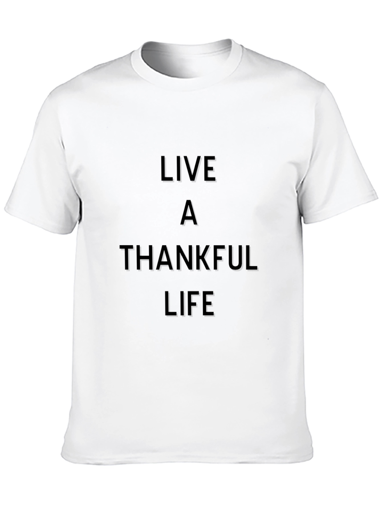 Live a Thankful Life Black T-Shirt