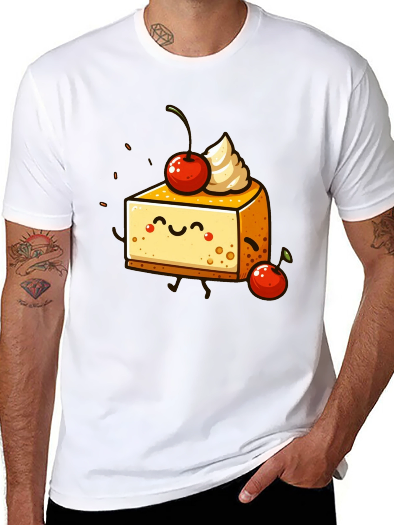 Cheesecake Dessert Graphic T-Shirt - Cute Foodie Tee