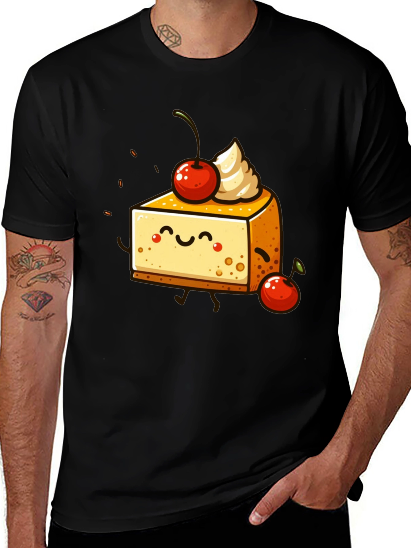 Cheesecake Dessert Graphic T-Shirt - Cute Foodie Tee