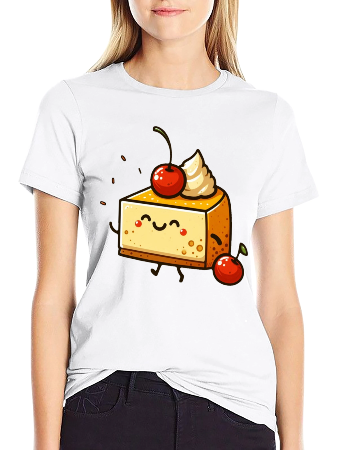 Cheesecake Dessert Graphic T-Shirt - Cute Foodie Tee