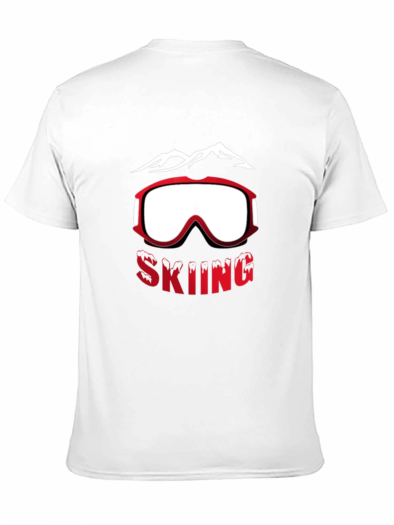 Skiing Graphic Tee - Mountain & Goggles Design