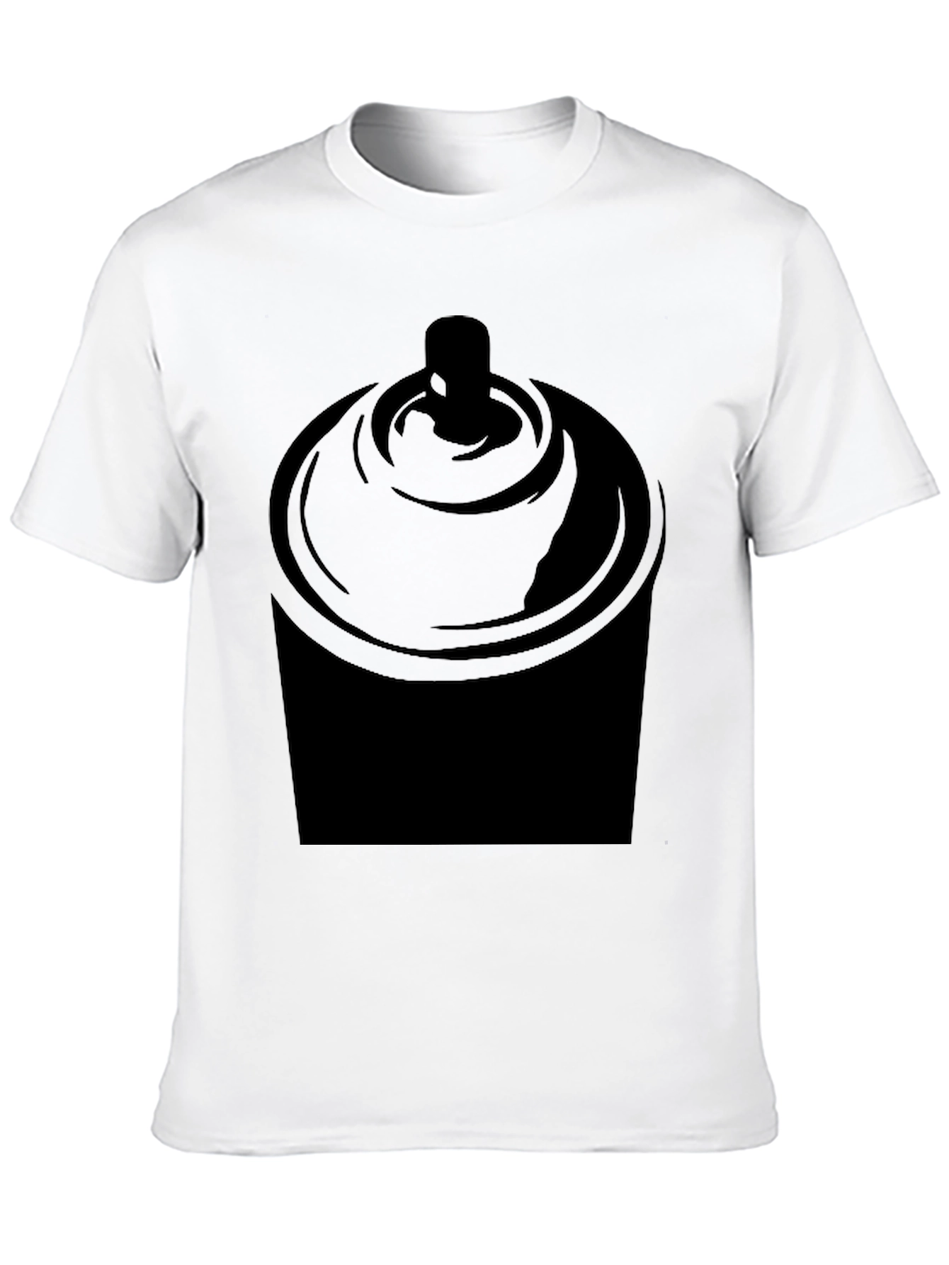 Spray Paint Can Graphic T-Shirt - Black