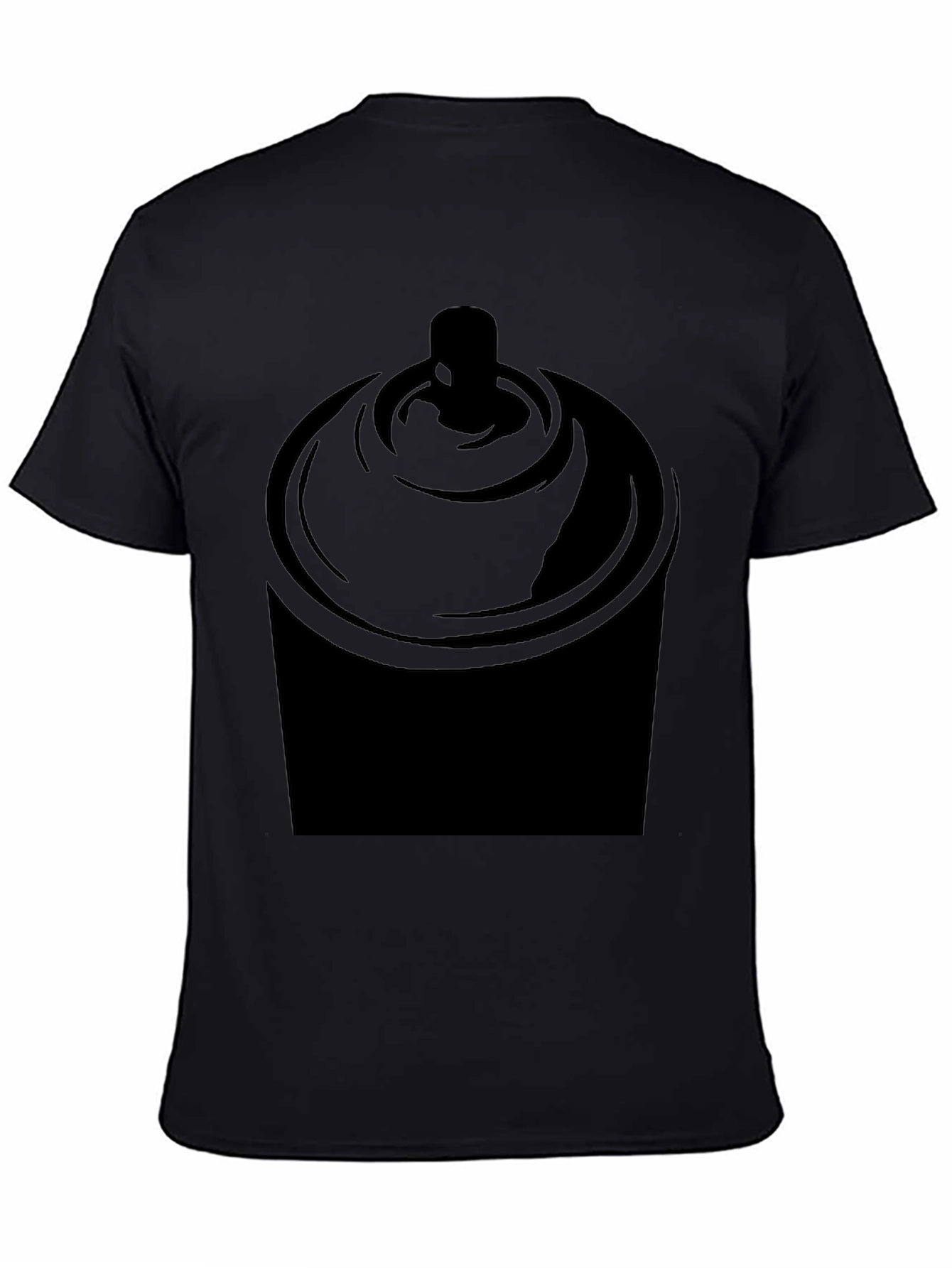 Spray Paint Can Graphic T-Shirt - Black