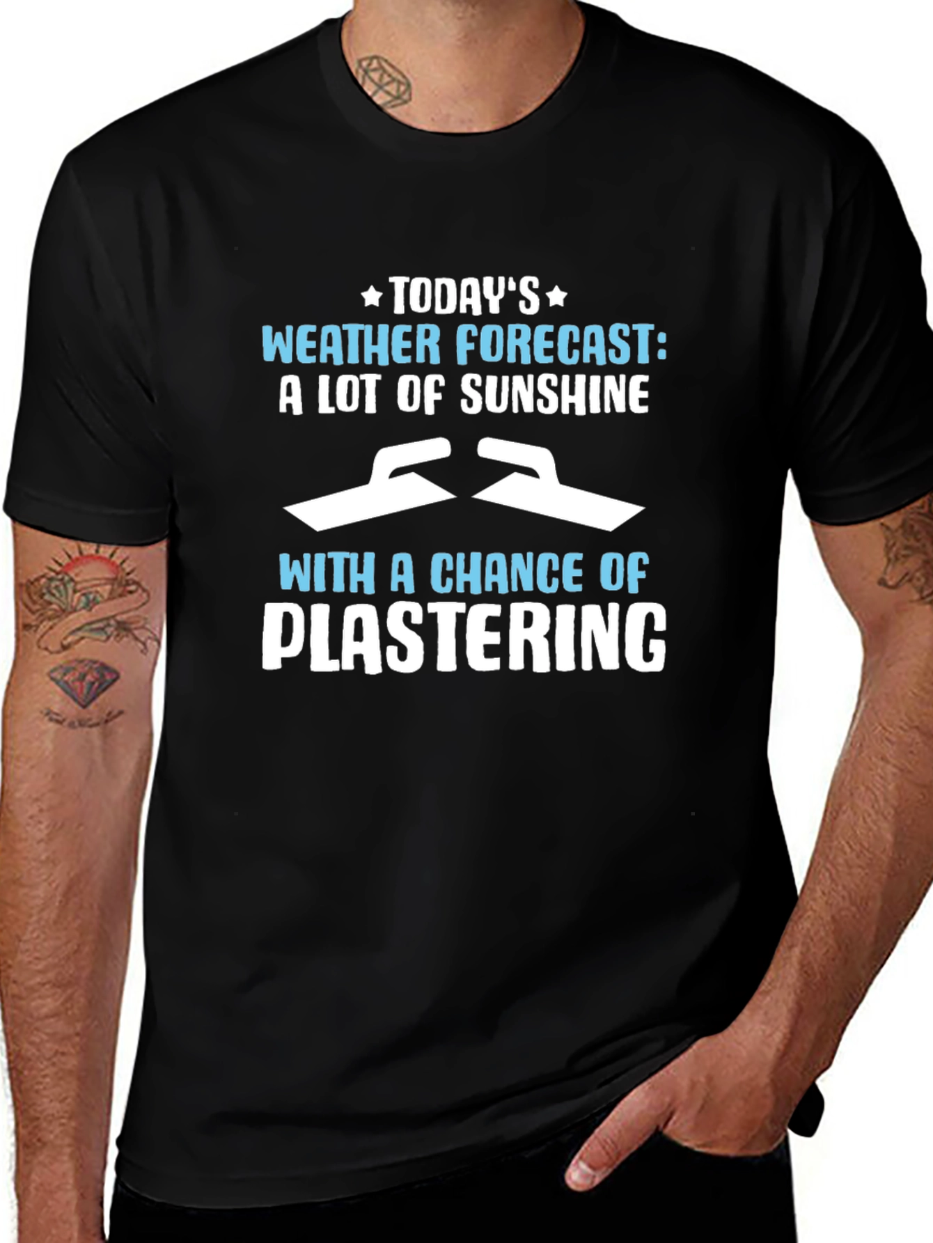 Funny Plastering Weather Forecast Graphic Tee