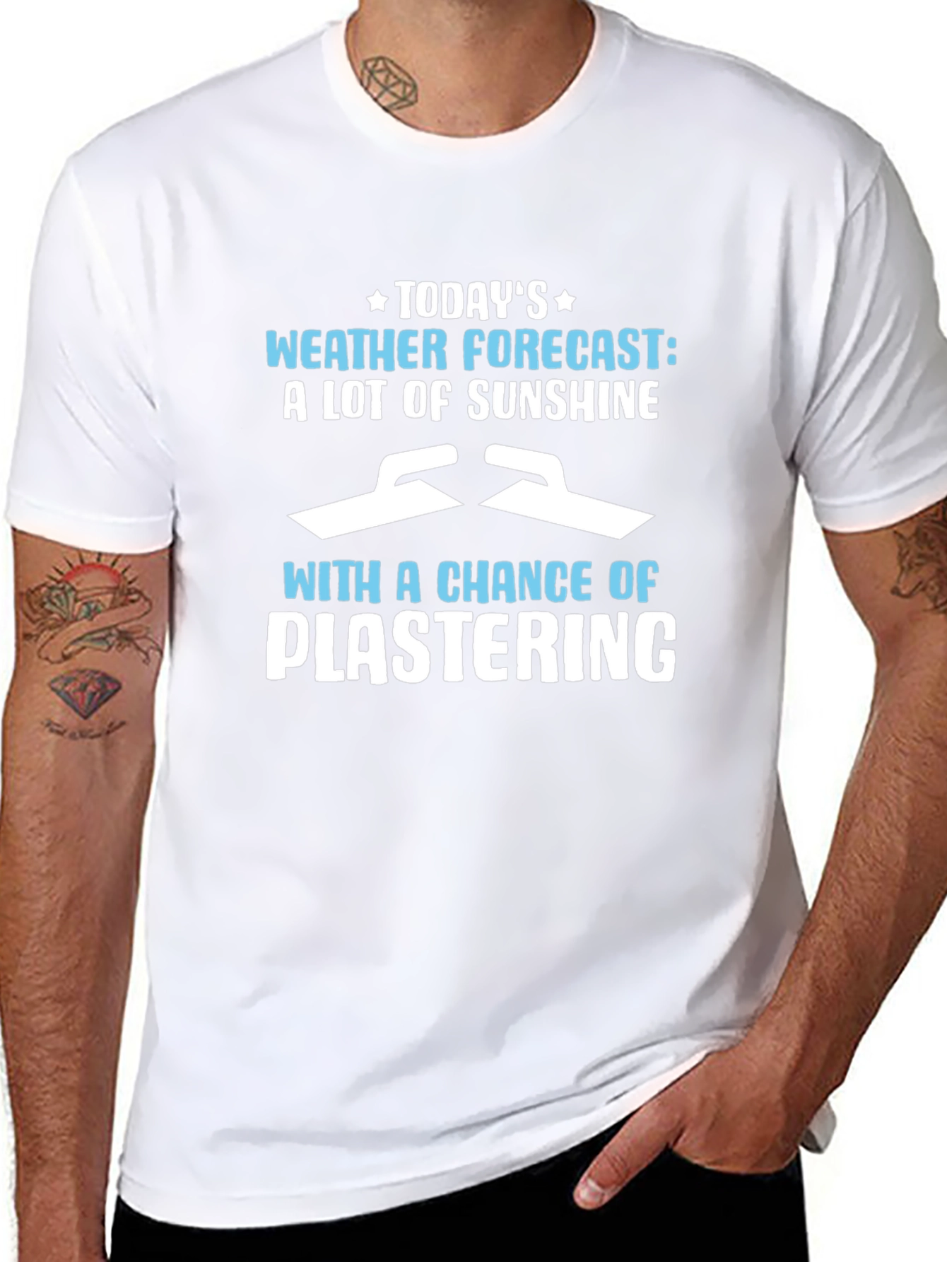 Funny Plastering Weather Forecast Graphic Tee
