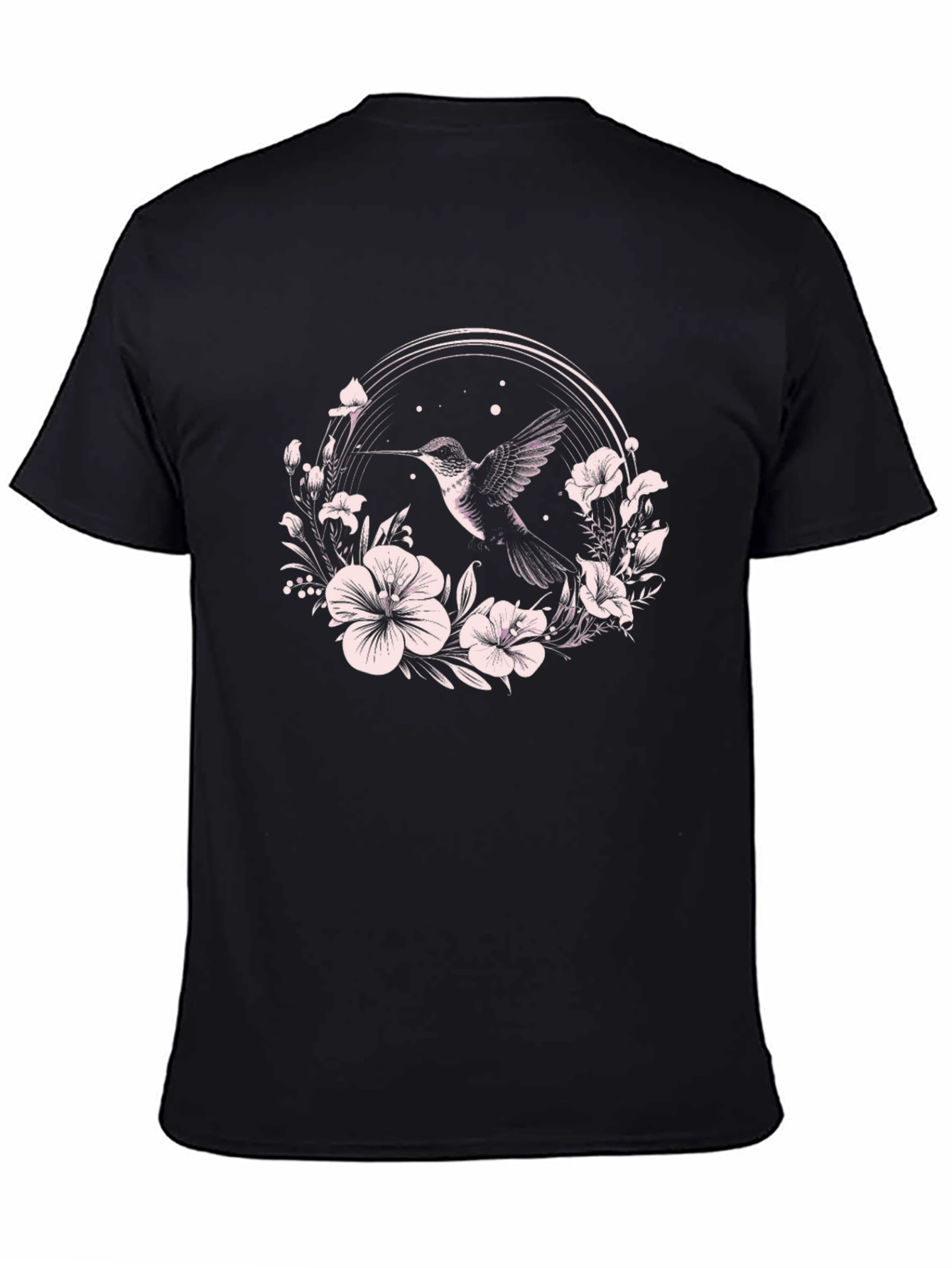 Hummingbird Floral T-Shirt - Nature Inspired Design