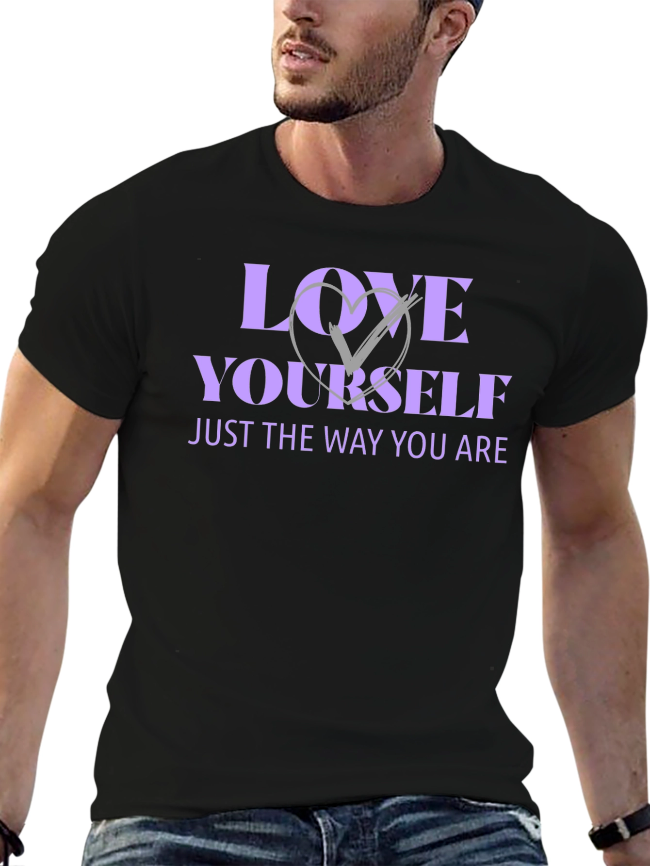 Love Yourself Black Graphic T-Shirt